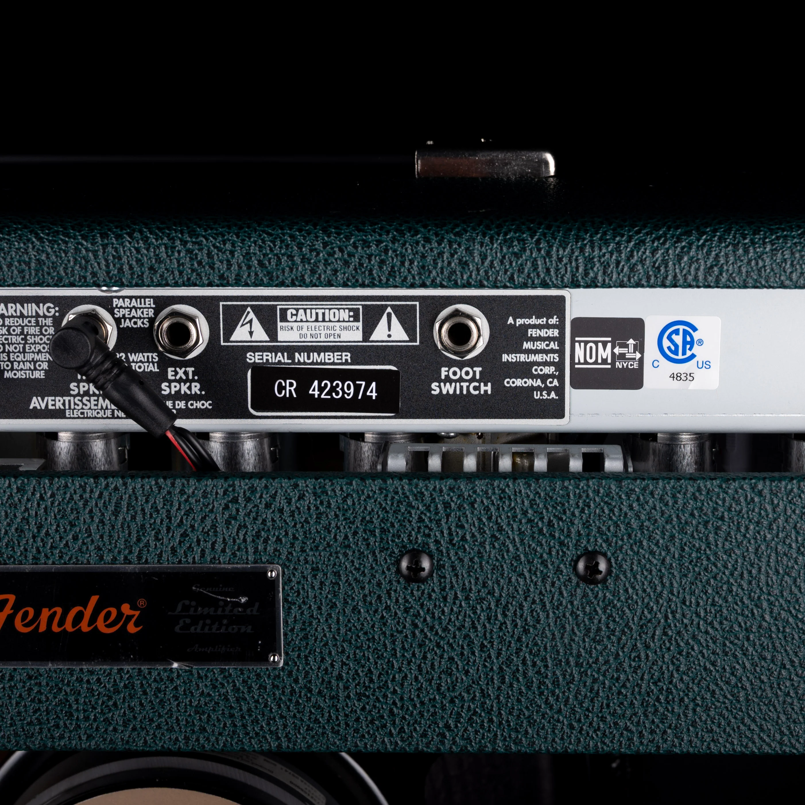 Fender Limited Edition '65 Deluxe Reverb Guitar Amplifier British Racing Green - Image 11