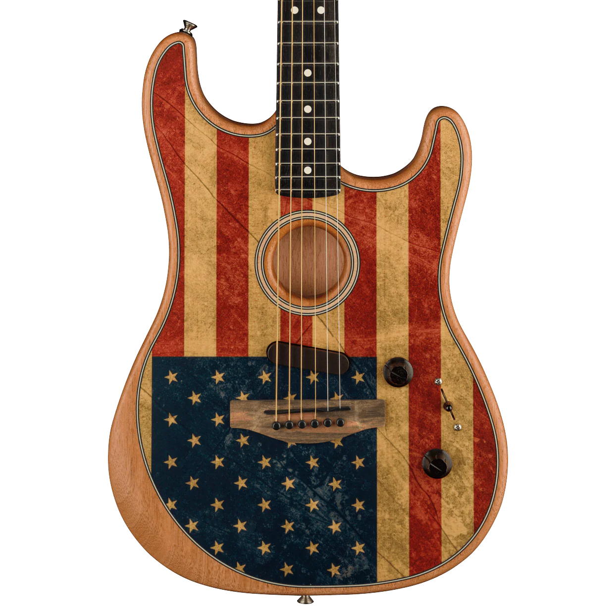 Fender Limited Edition American Acoustasonic Stratocaster American Flag In Stock