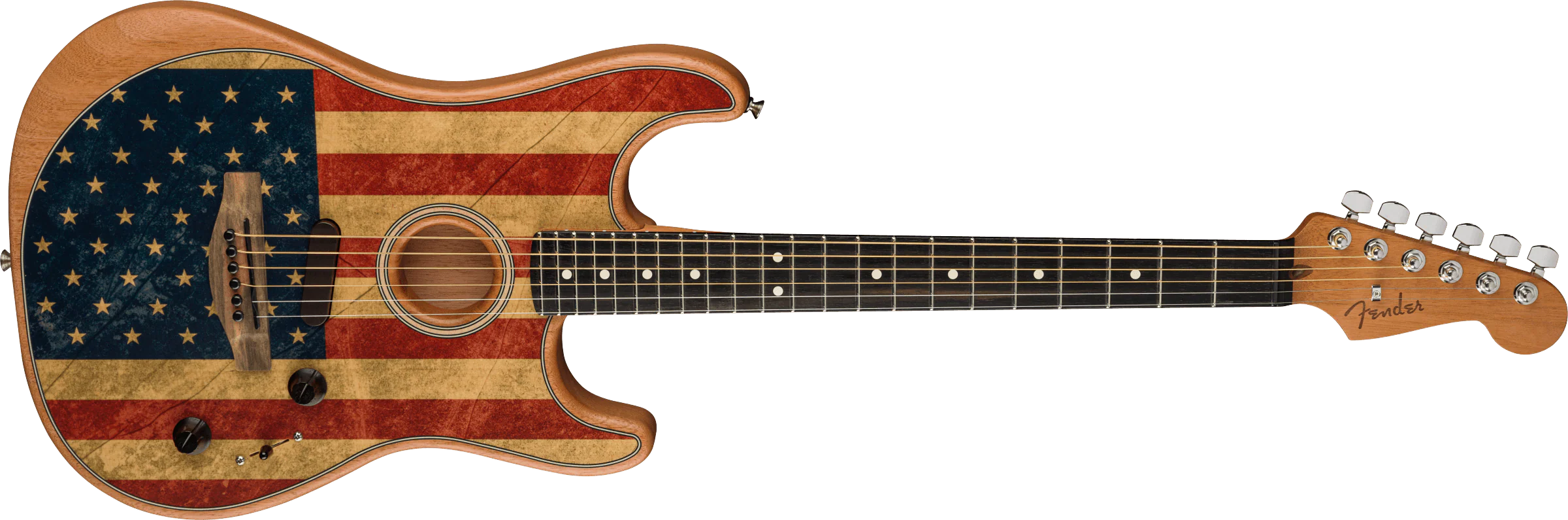 Fender Limited Edition American Acoustasonic Stratocaster American Flag In Stock - Image 3