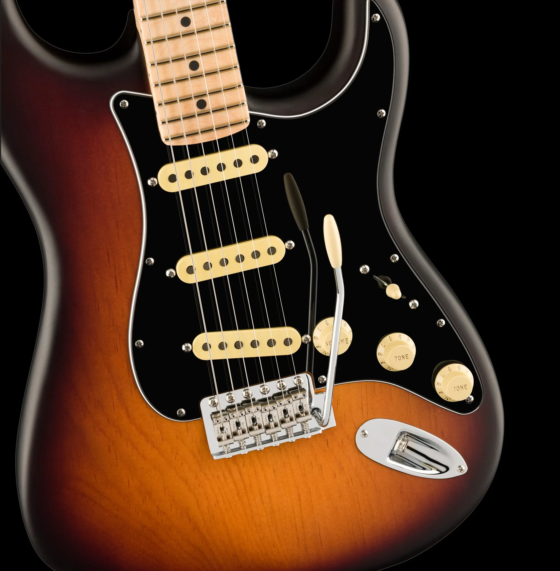 Fender Limited Edition American Performer Timber Stratocaster Sugar Pine 2-Color Sunburst With Gig Bag - Image 4