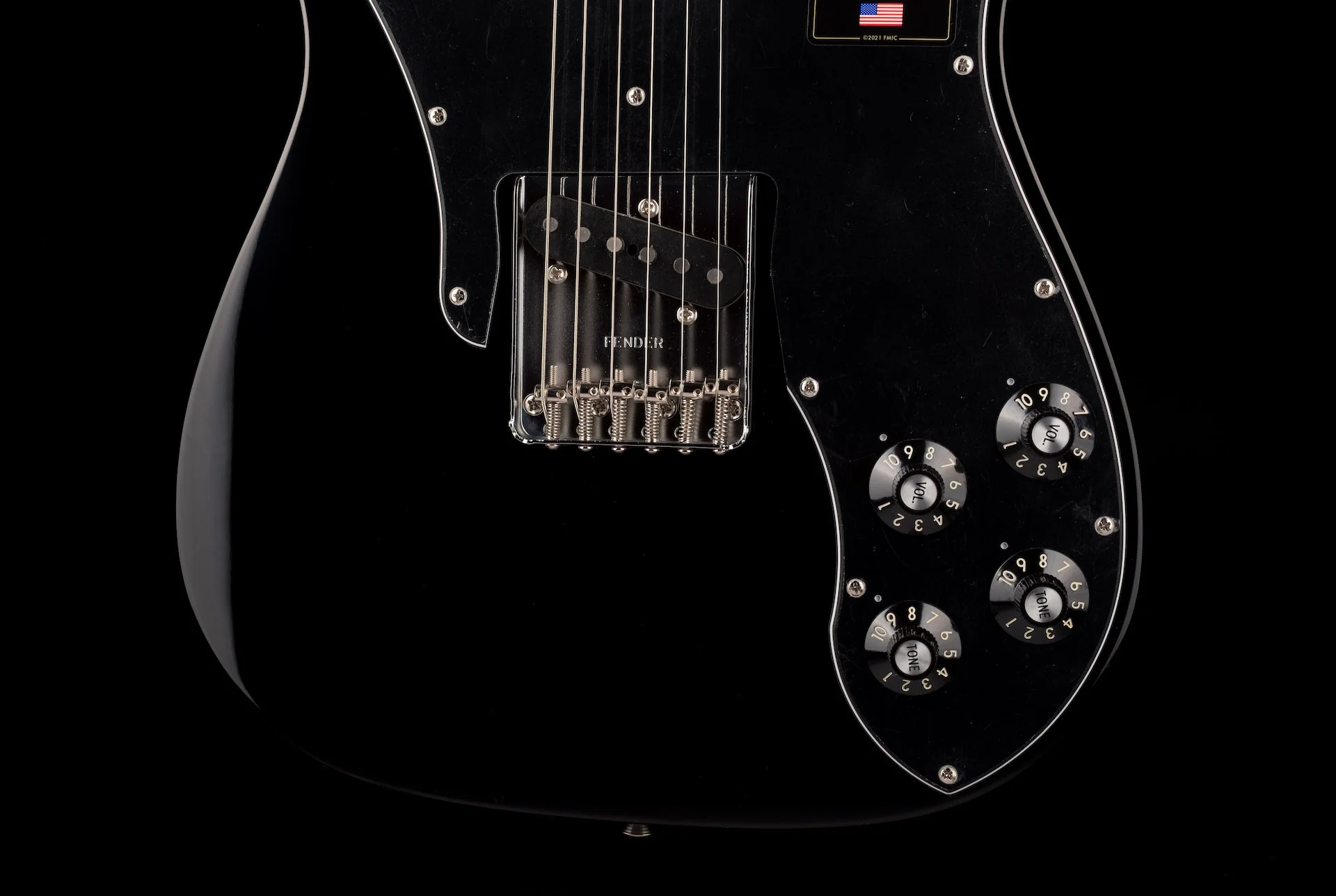 Fender Limited Edition American Vintage II 1977 Black Telecaster Custom With Case - Image 5