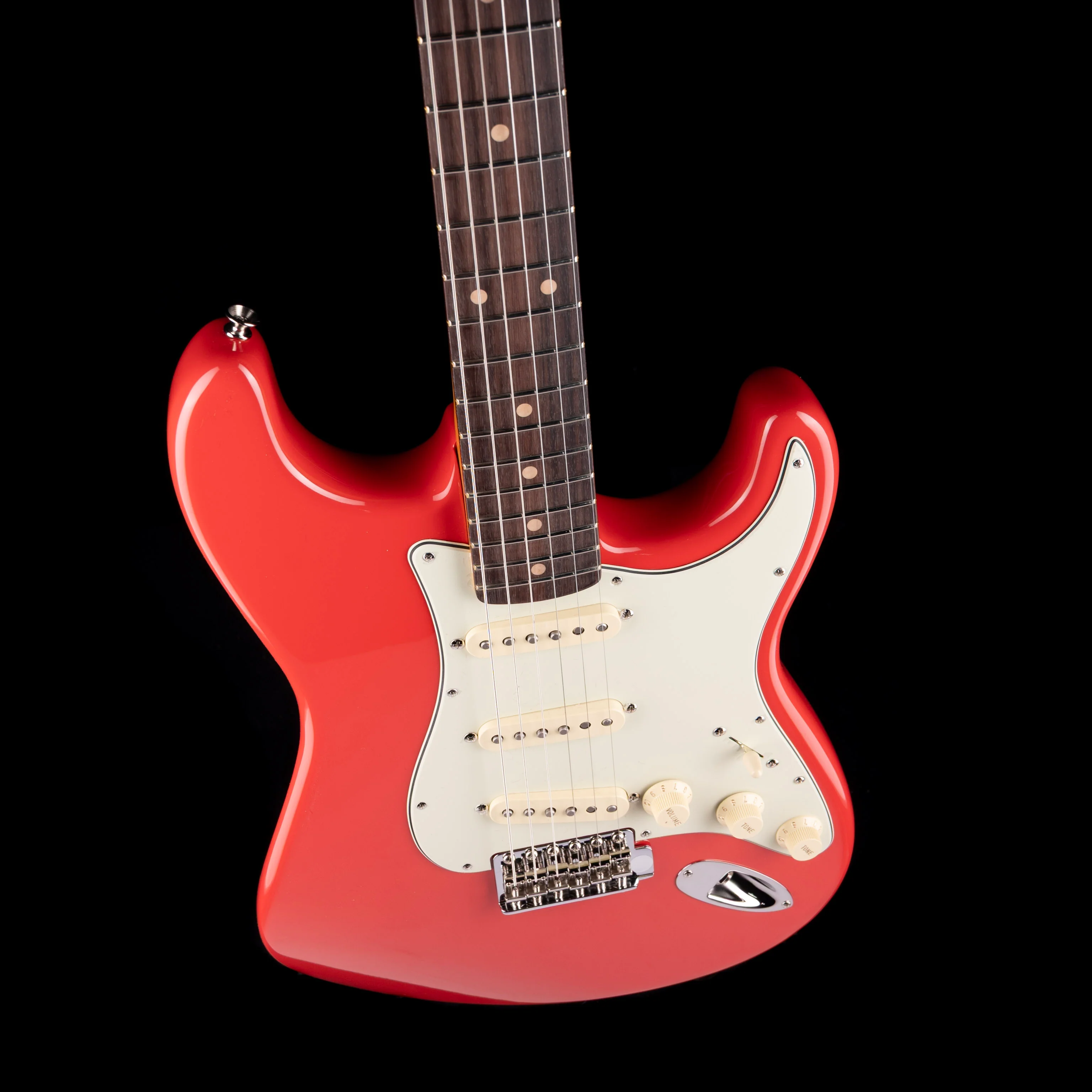 Fender Limited Edition American Vintage II 1961 Stratocaster AAA Flame Maple Fiesta Red With Case - Image 3