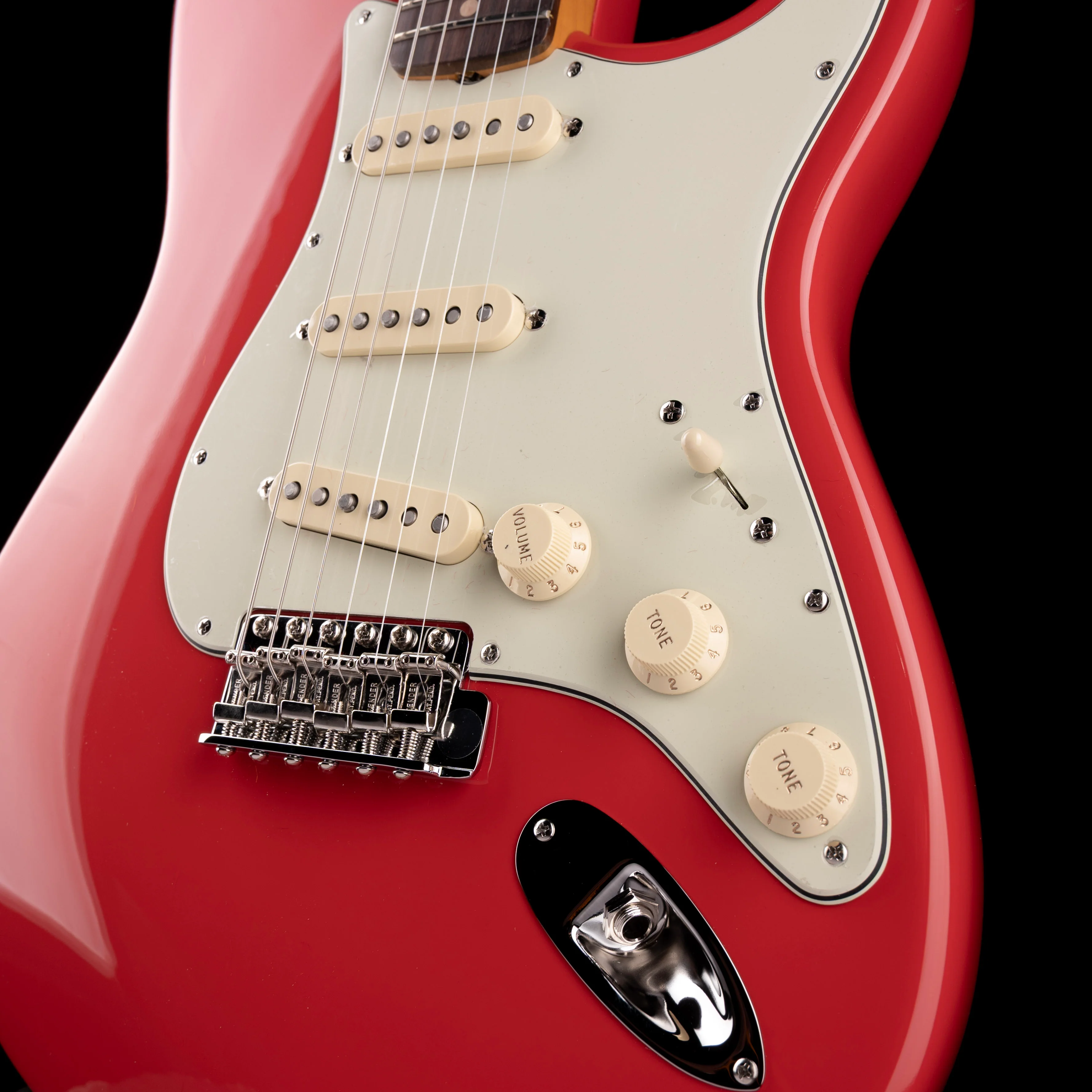 Fender Limited Edition American Vintage II 1961 Stratocaster AAA Flame Maple Fiesta Red With Case - Image 5