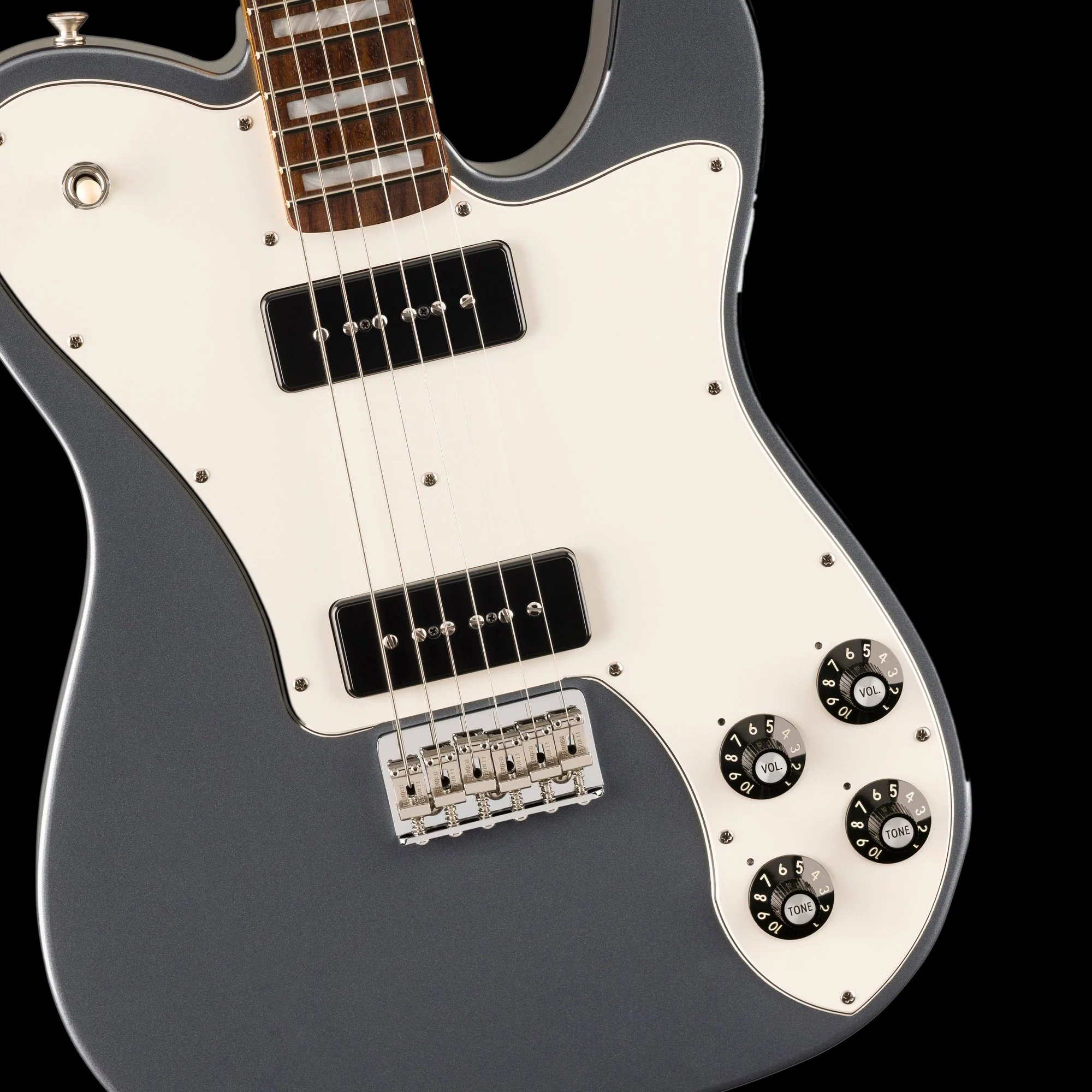 Fender Limited Edition Chris Shiflett Cleaver Telecaster Deluxe Charcoal Frost Metallic With Case - Image 4