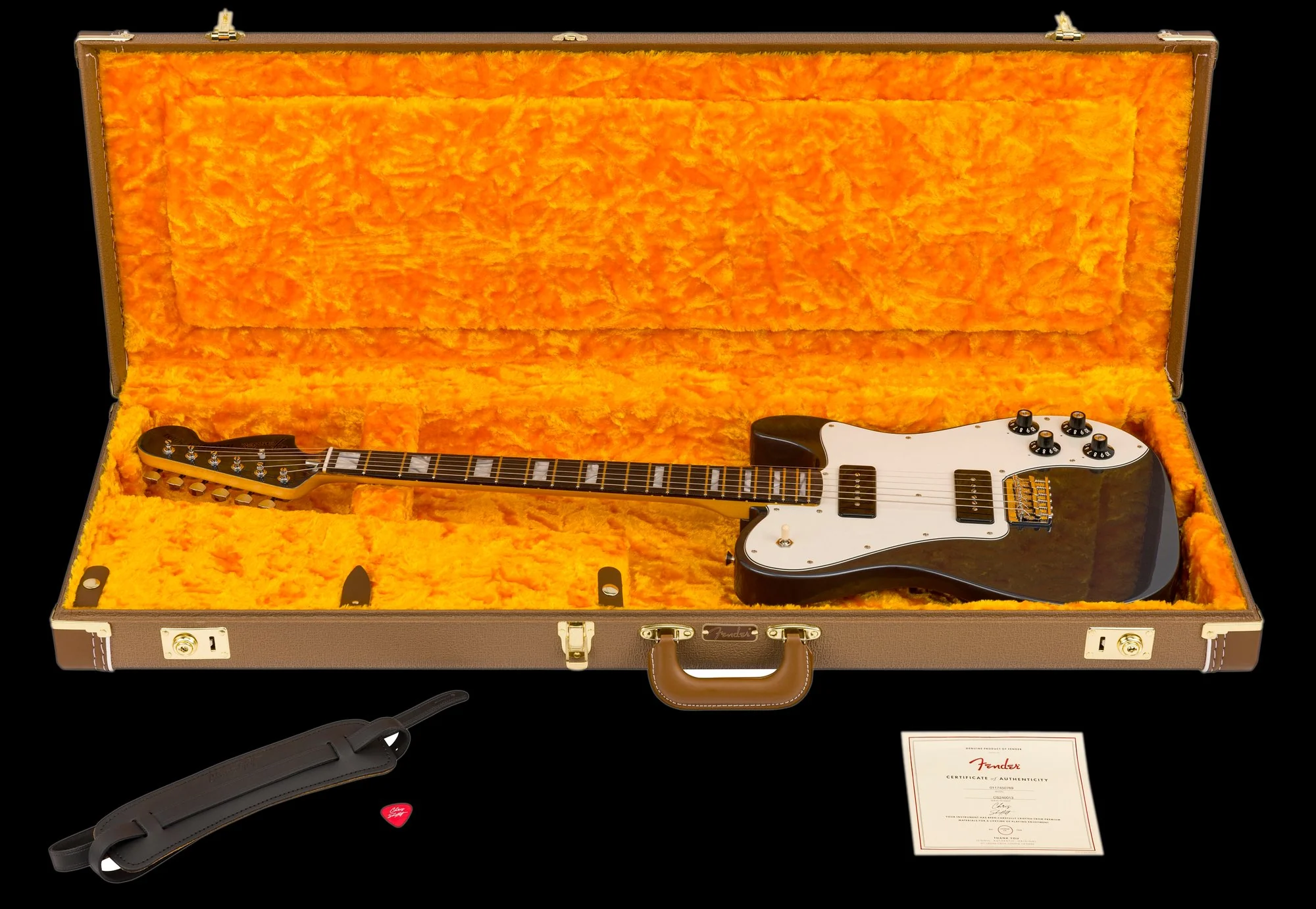 Fender Limited Edition Chris Shiflett Cleaver Telecaster Deluxe Charcoal Frost Metallic With Case - Image 7