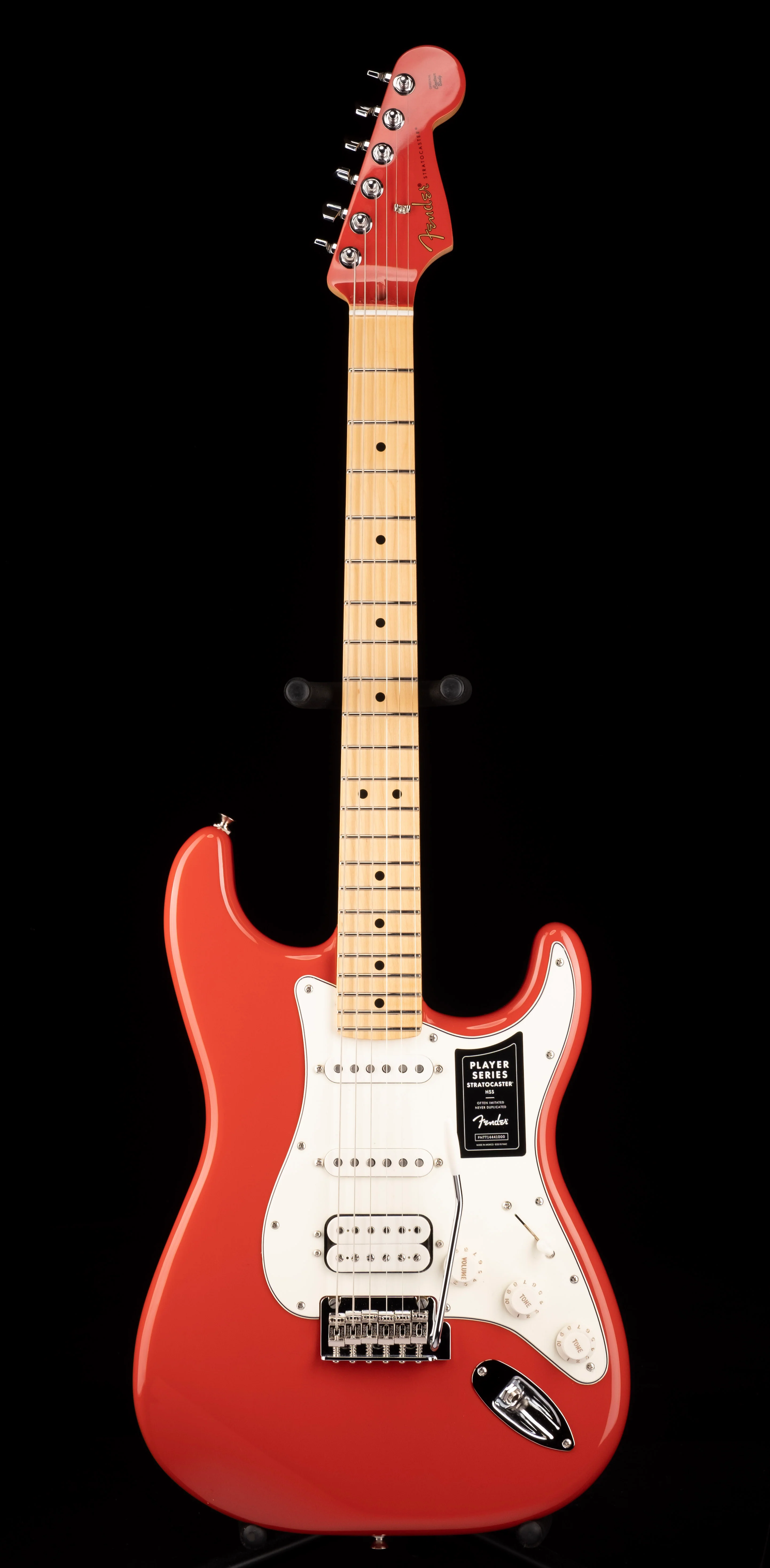 Fender Limited Edition Deluxe Player Strat HSS Fiesta Red With Matching Headcap - Image 2