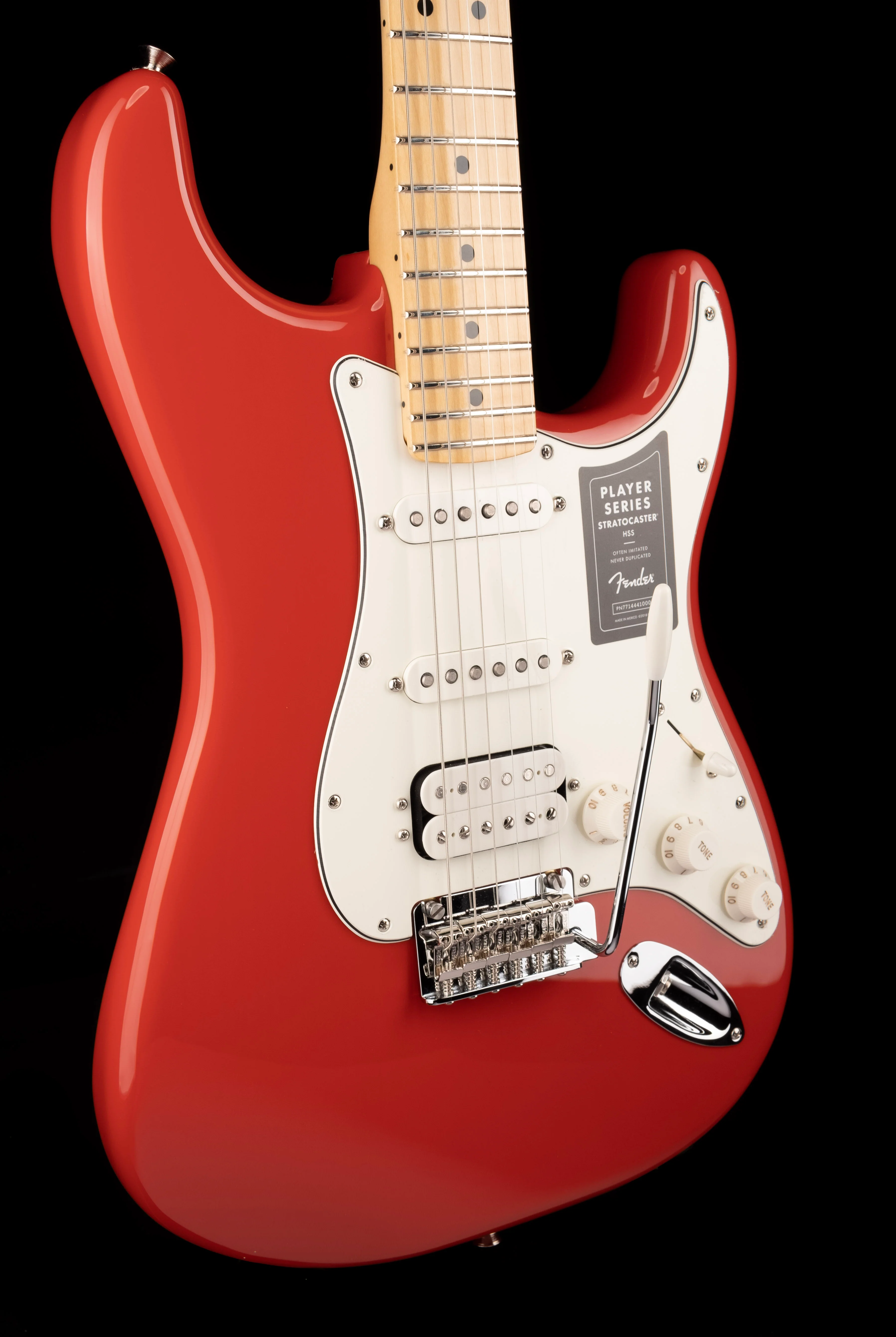 Fender Limited Edition Deluxe Player Strat HSS Fiesta Red With Matching Headcap - Image 9