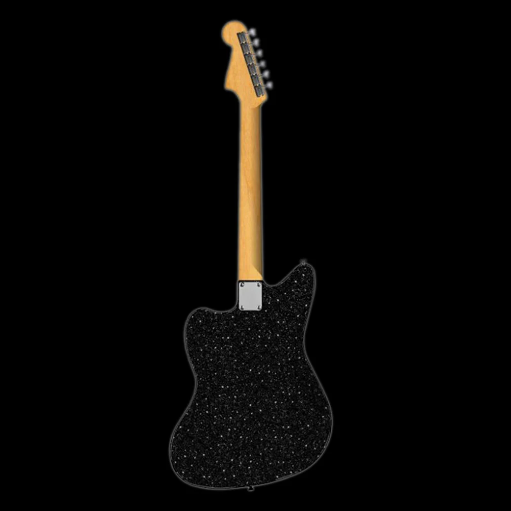 Fender Limited Edition Gold Foil Jazzmaster Black Sparkle With Gig Bag - Image 3