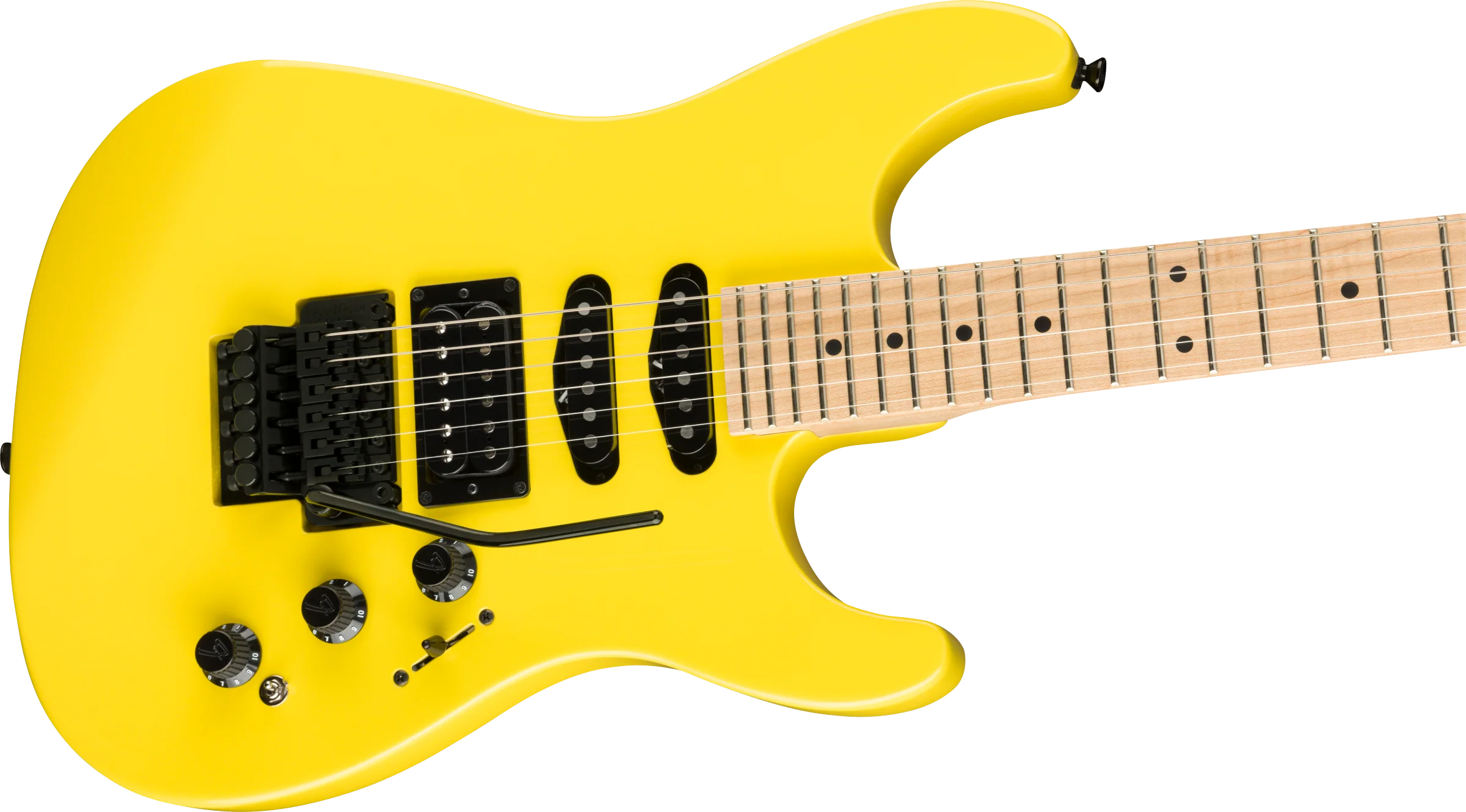 Fender Limited Edition HM Strat Maple Fingerboard Frozen Yellow Electric Guitar - Image 4