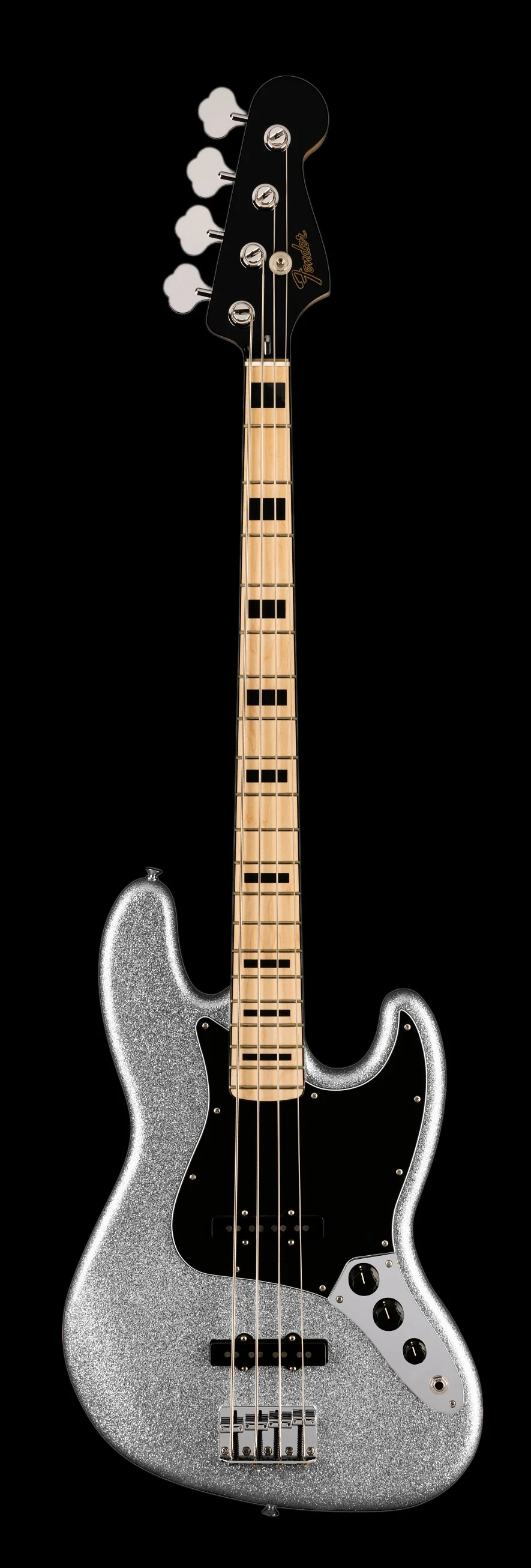 Fender Limited Edition Mikey Way Jazz Bass Silver Sparkle with Gig Bag - Image 2