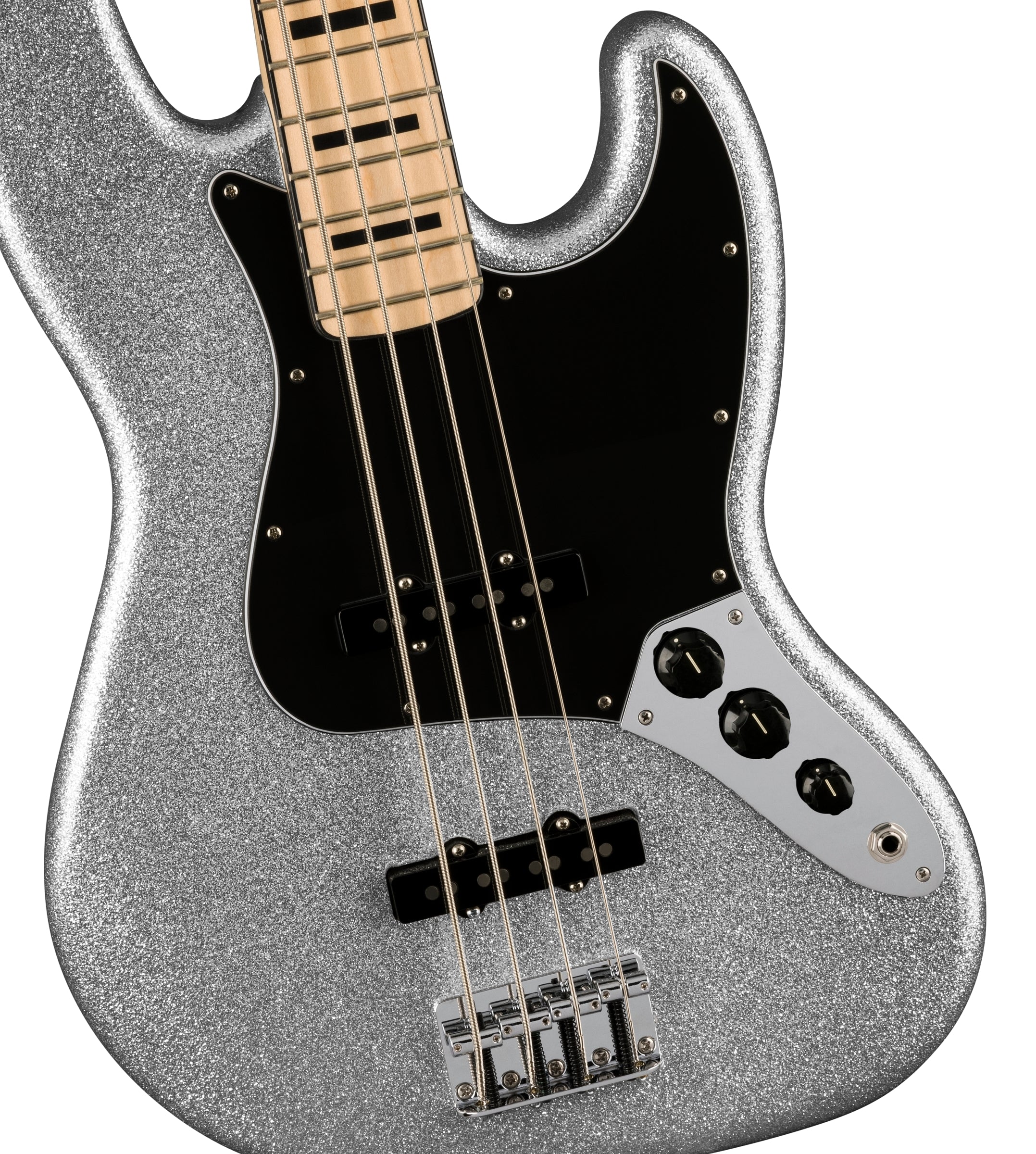 Fender Limited Edition Mikey Way Jazz Bass Silver Sparkle with Gig Bag - Image 3