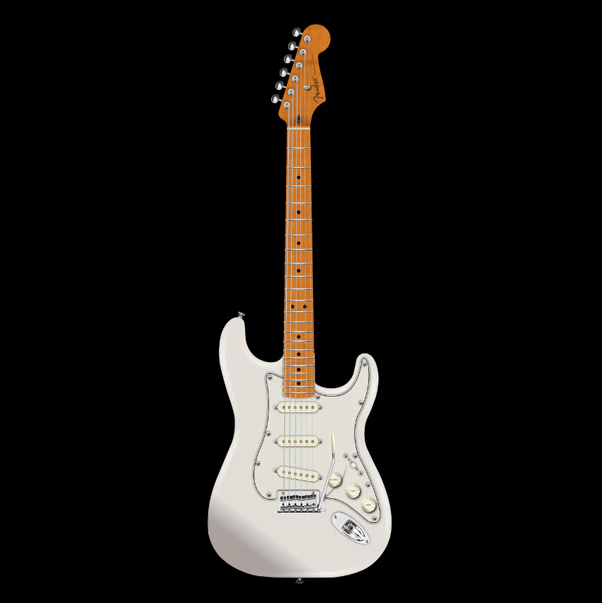 Fender Limited Edition Player II Stratocaster Roasted Maple Olympic White With Gig Bag - Image 2