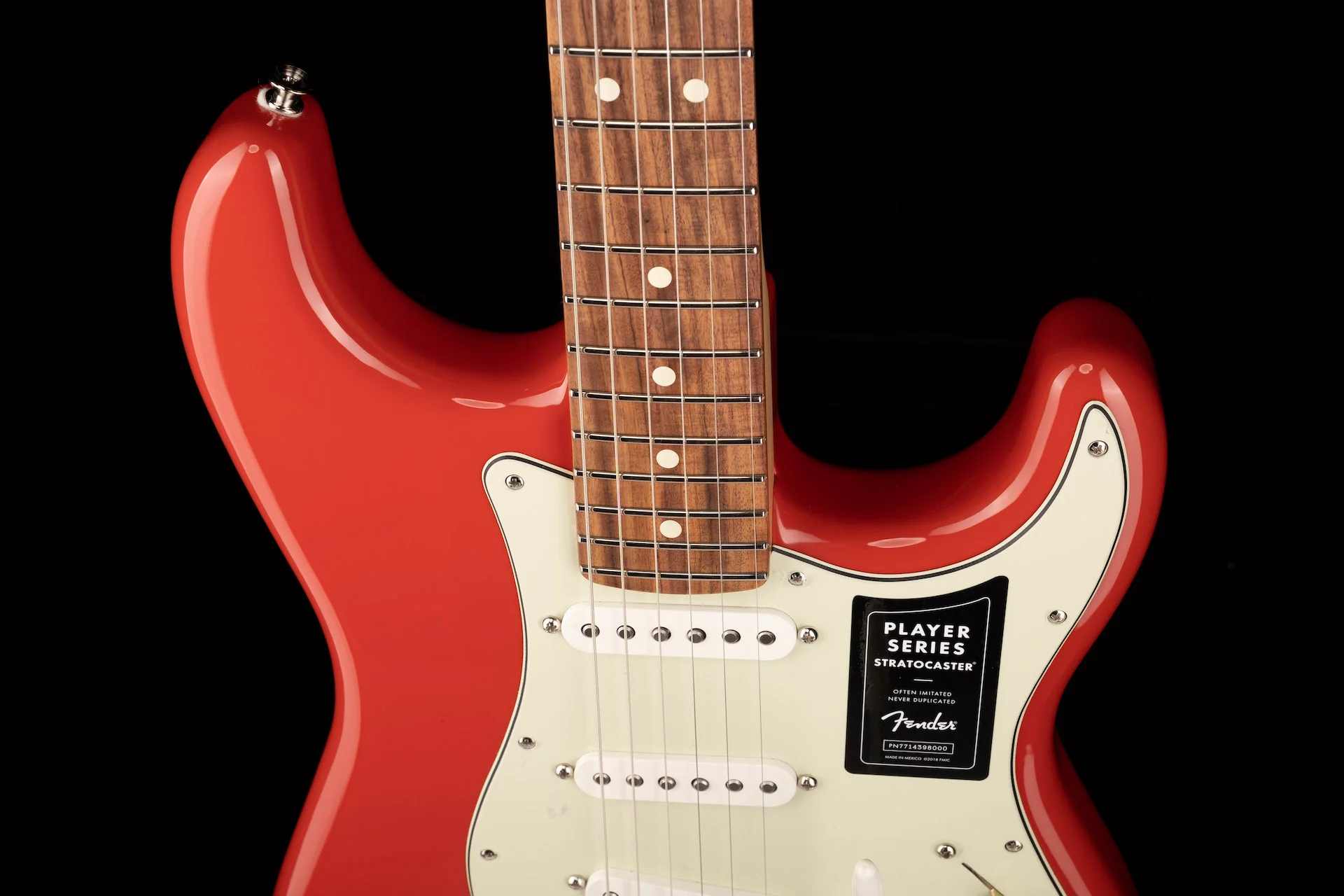 Fender Limited Edition Player Strat Pau Ferro Fingerboard Fiesta Red Electric Guitar - Image 3