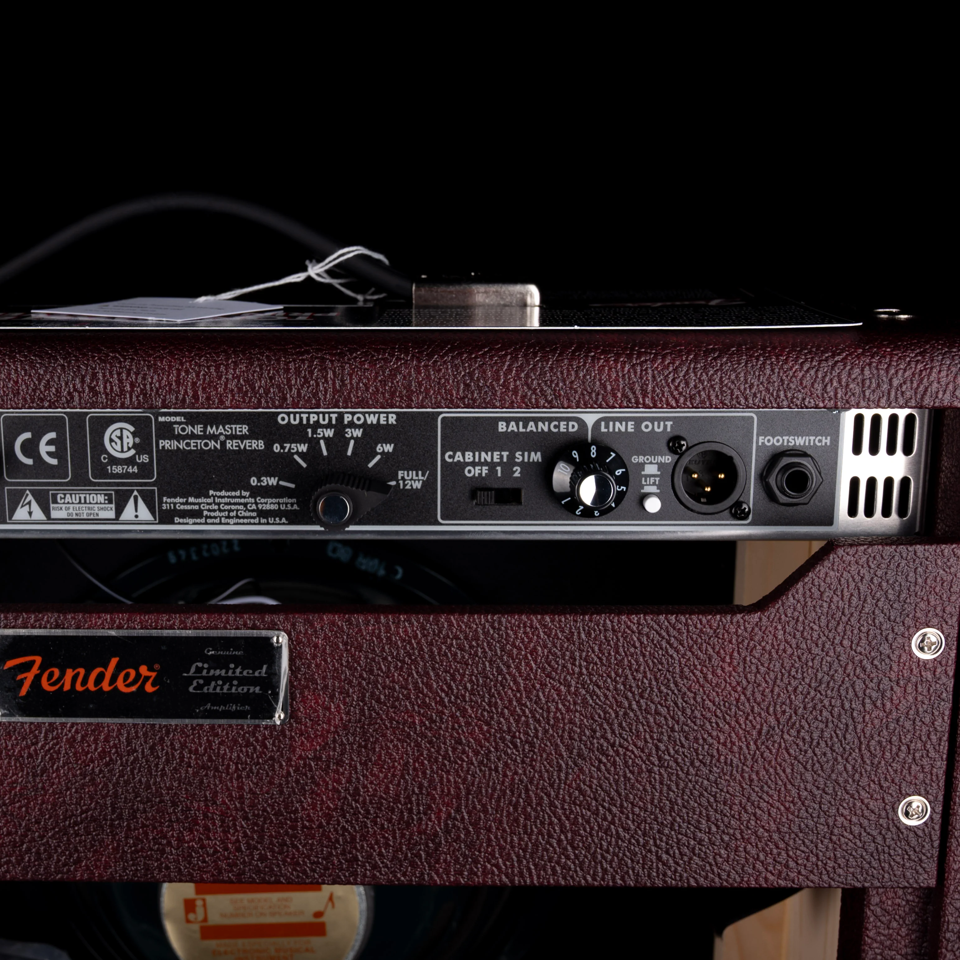 Fender Limited Edition Tone Master Princeton Wine Guitar Amp Combo - Image 10