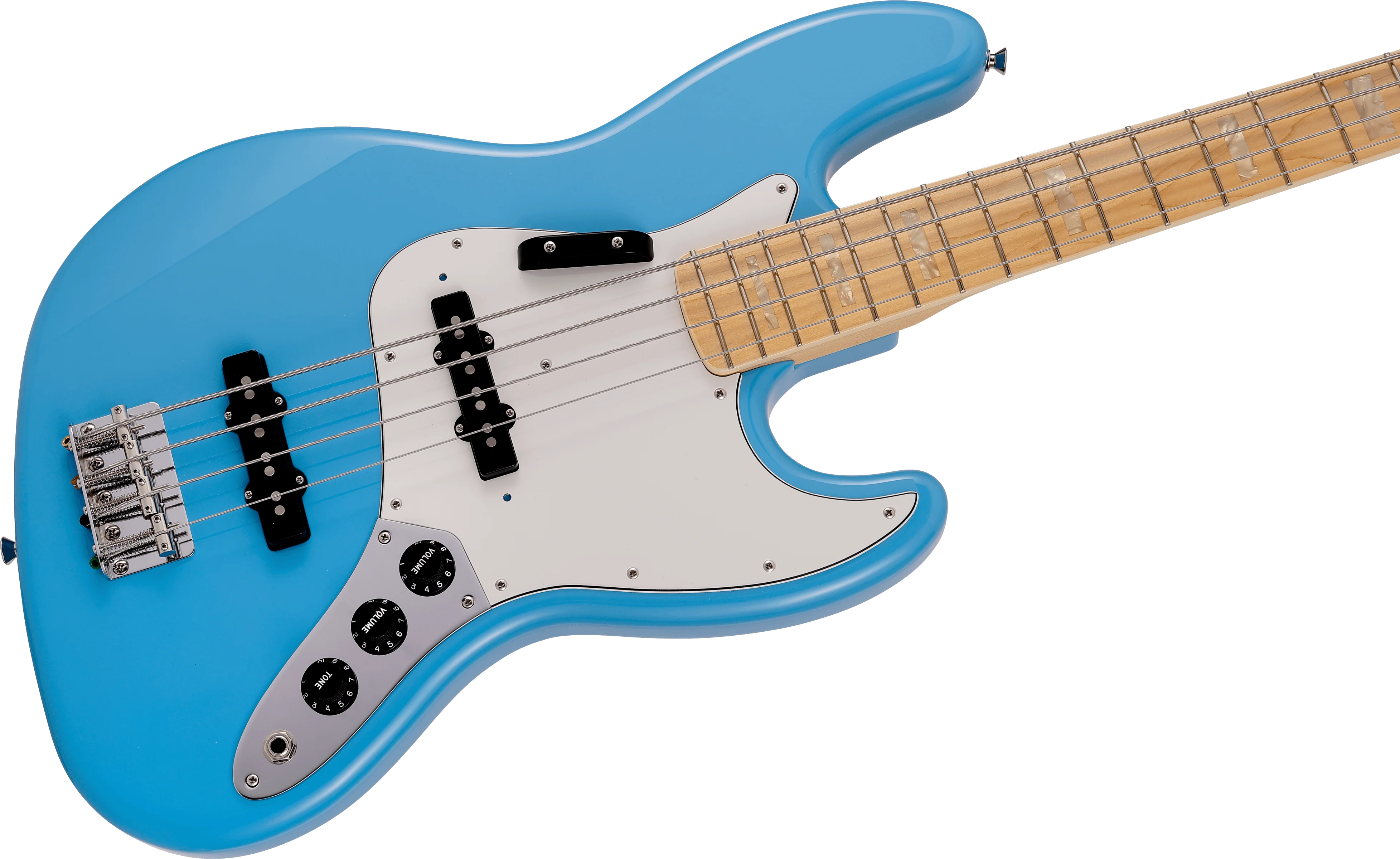 Fender Made in Japan Limited International Color Jazz Bass Maple Fingerboard Maui Blue  With Gig Bag - Image 4