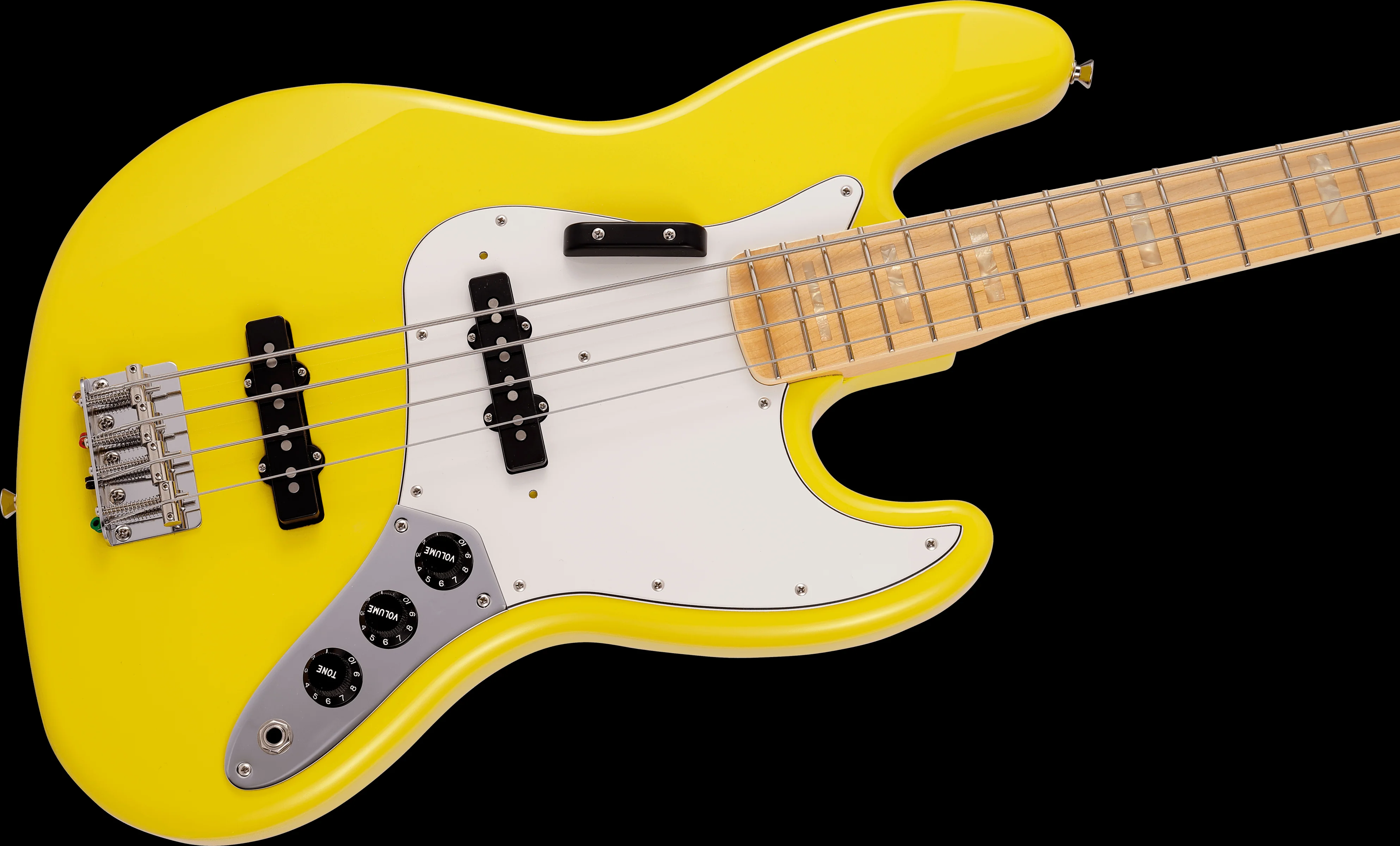 Fender Made in Japan Limited International Color Jazz Bass Maple Fingerboard Monaco Yellow With Gig Bag - Image 3