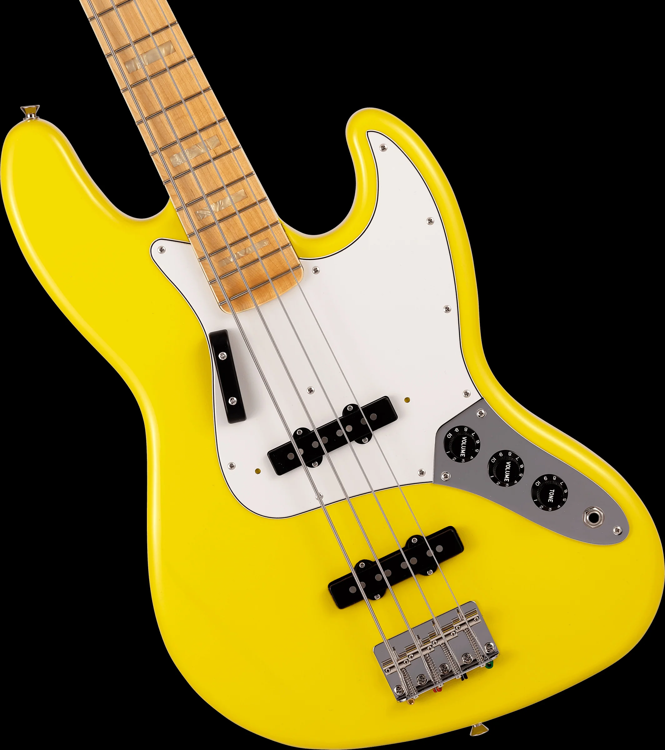 Fender Made in Japan Limited International Color Jazz Bass Maple Fingerboard Monaco Yellow With Gig Bag - Image 4