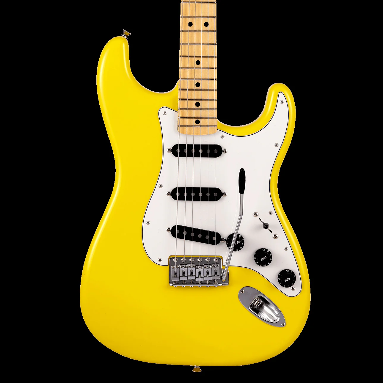 Fender Made in Japan Limited International Color Stratocaster Maple Fingerboard Monaco Yellow Electric Guitar With Gig Bag