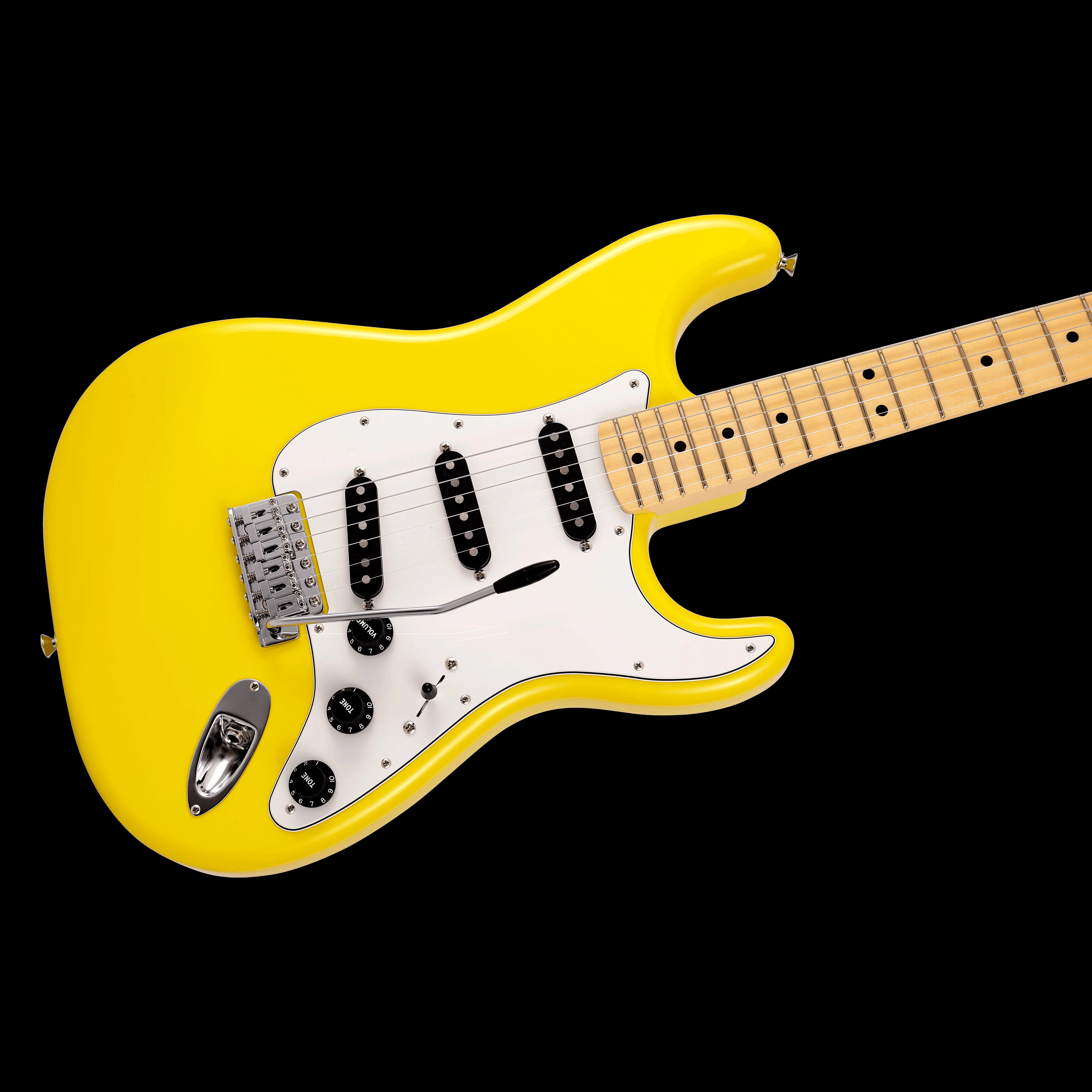Fender Made in Japan Limited International Color Stratocaster Maple Fingerboard Monaco Yellow Electric Guitar With Gig Bag - Image 4