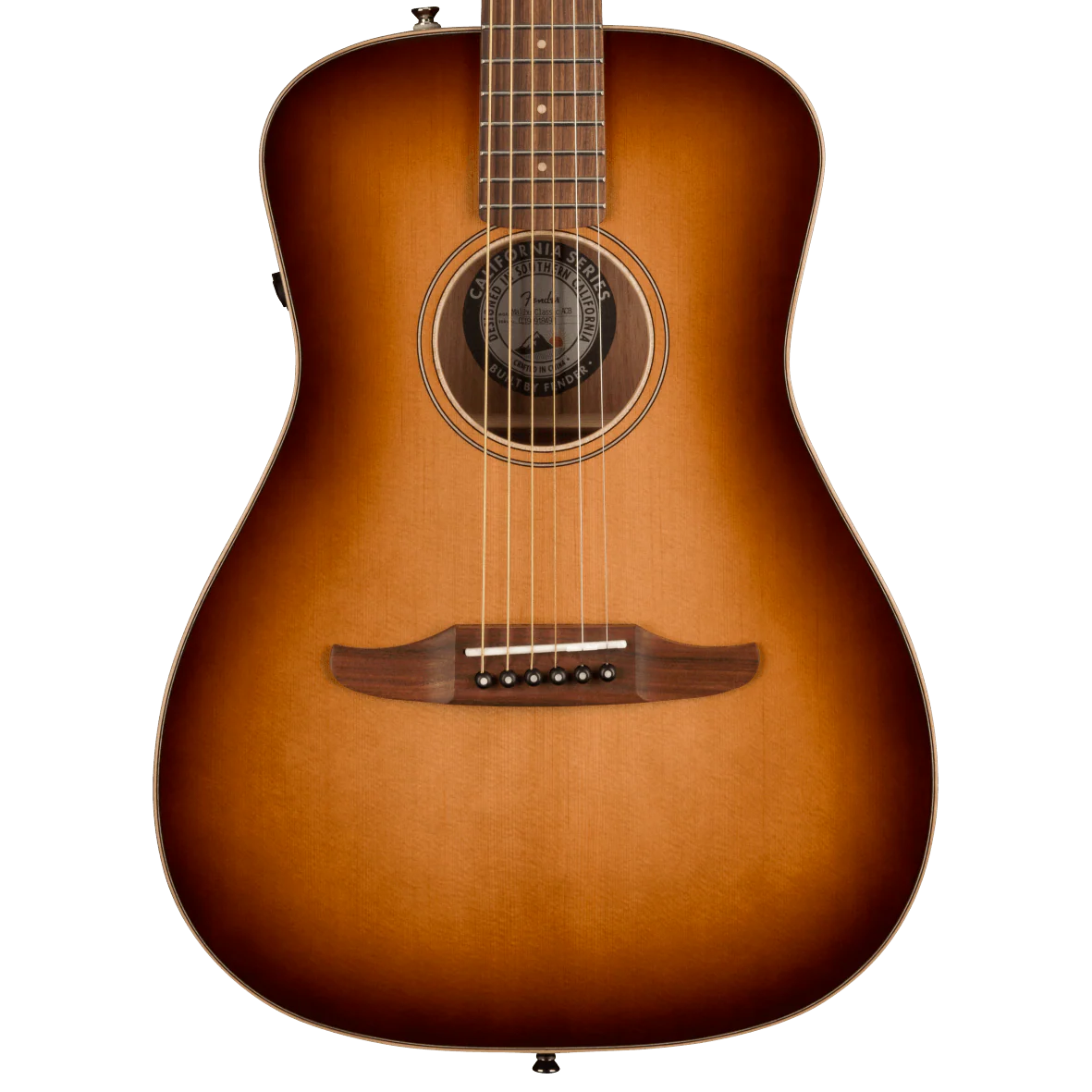 Fender Malibu Classic Pau Ferro Fingerboard Aged Cherry Burst Acoustic Guitar With Bag