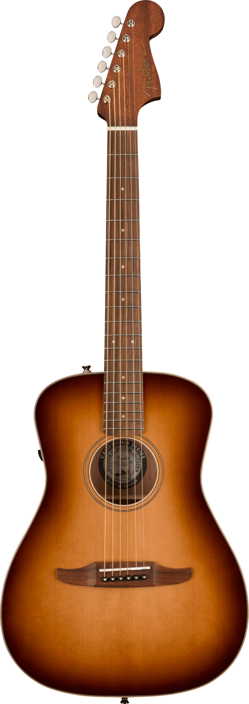 Fender Malibu Classic Pau Ferro Fingerboard Aged Cherry Burst Acoustic Guitar With Bag - Image 2