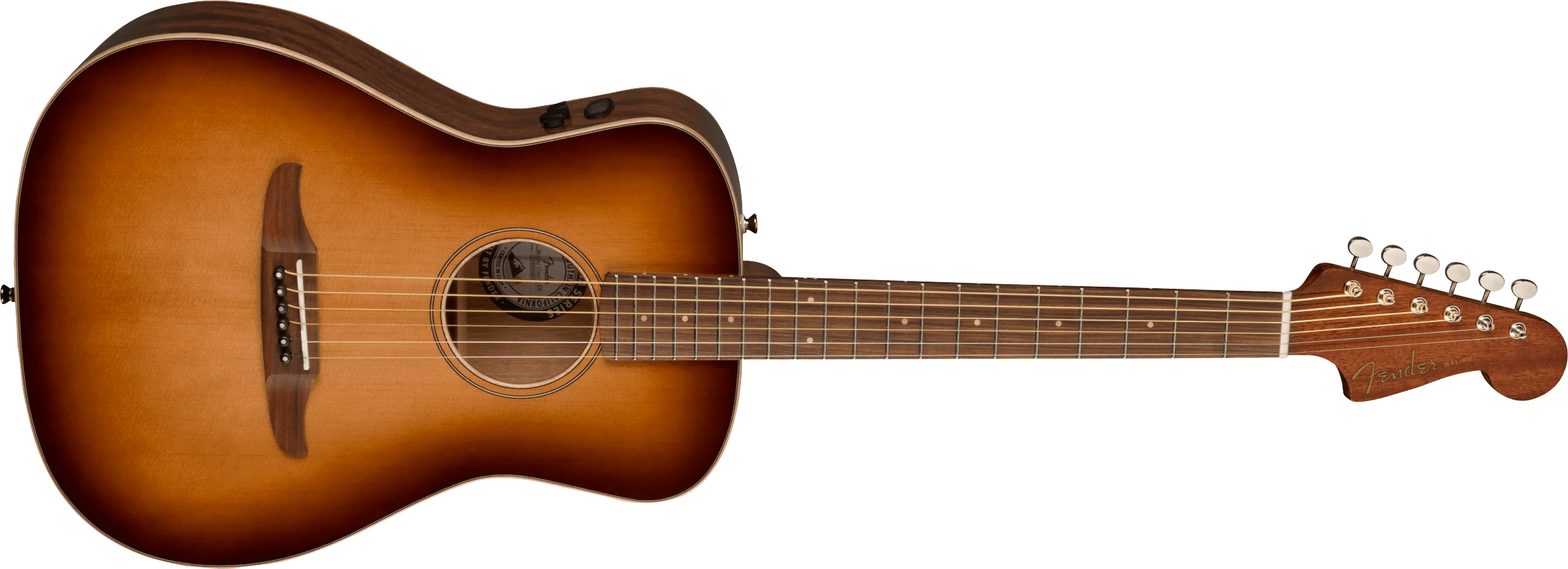 Fender Malibu Classic Pau Ferro Fingerboard Aged Cherry Burst Acoustic Guitar With Bag - Image 3