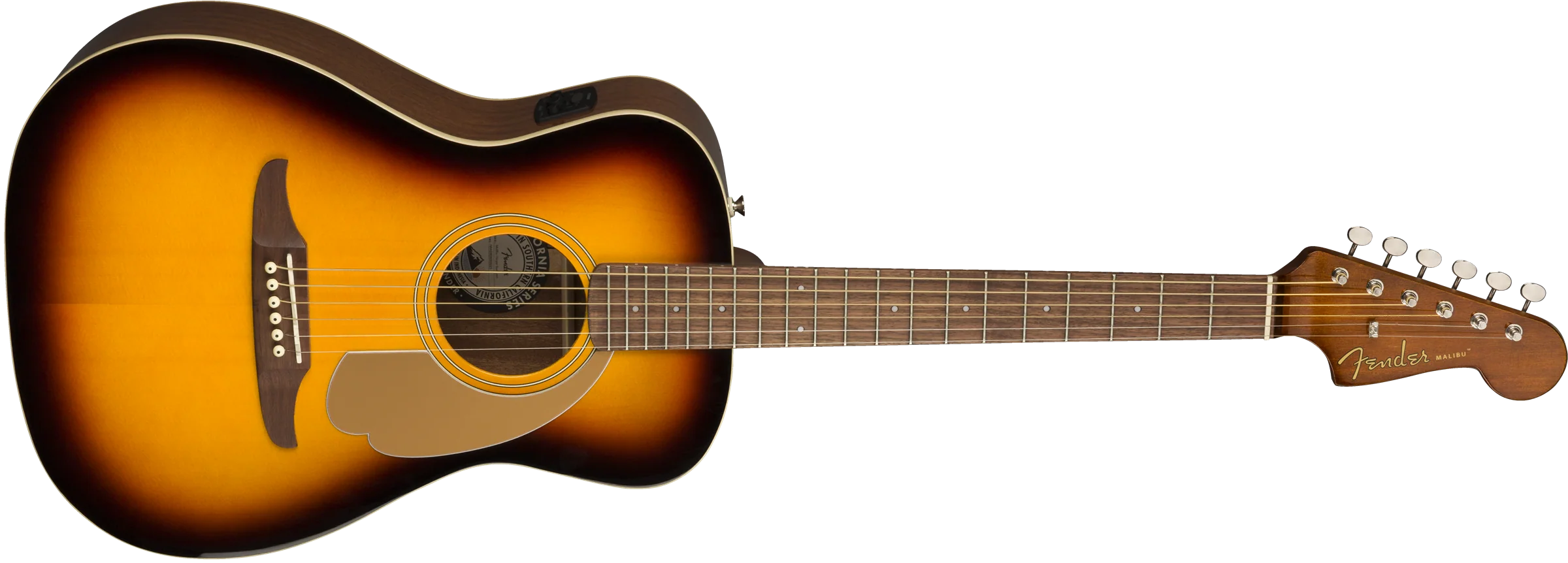 Fender Malibu Player Walnut Fingerboard Sunburst Acoustic Guitar - Image 2
