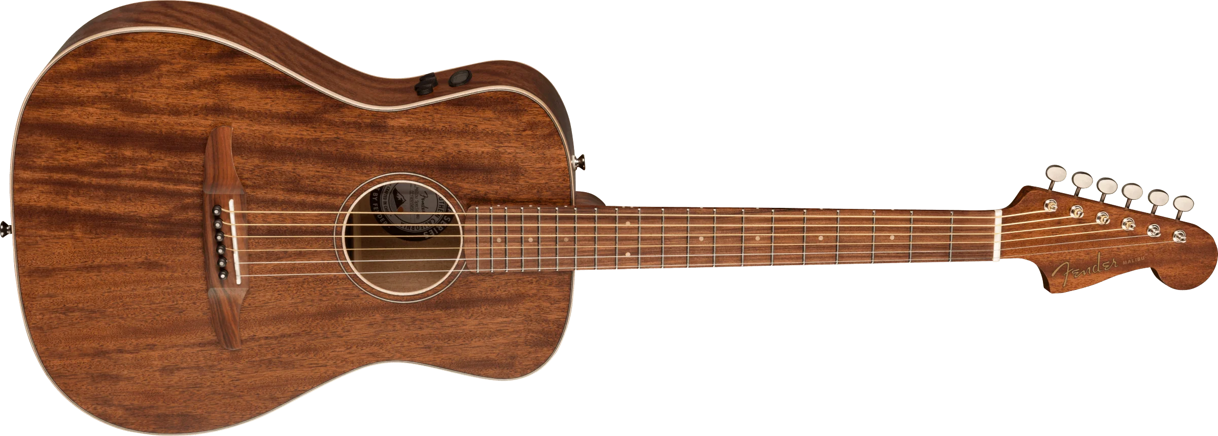 Fender Malibu Special All Mahogany Pau Ferro Fingerboard Natural Acoustic Guitar With Bag - Image 3