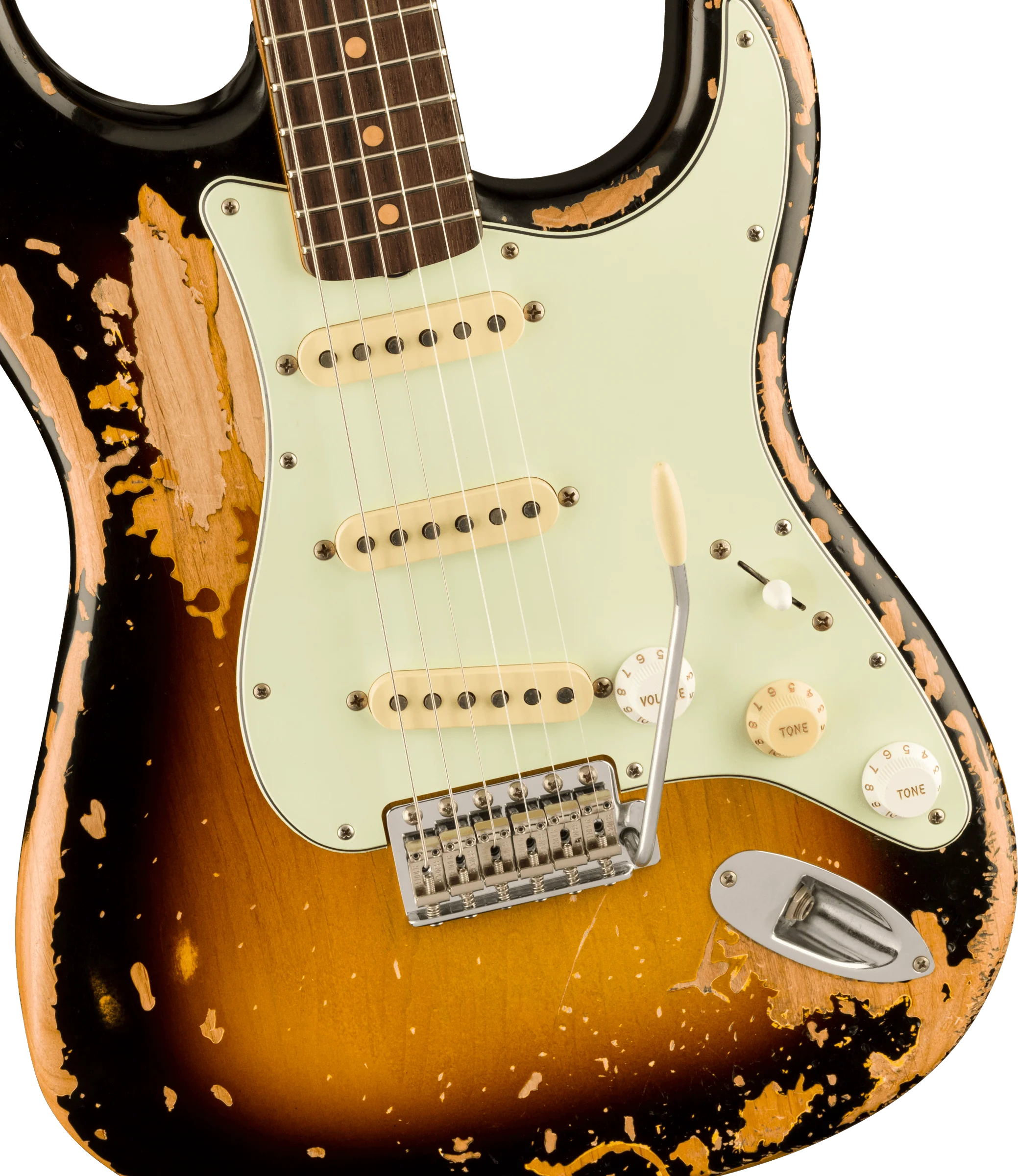 Fender Mike McCready Road Worn 60's Stratocaster 3-Color Sunburst With Case - Image 4