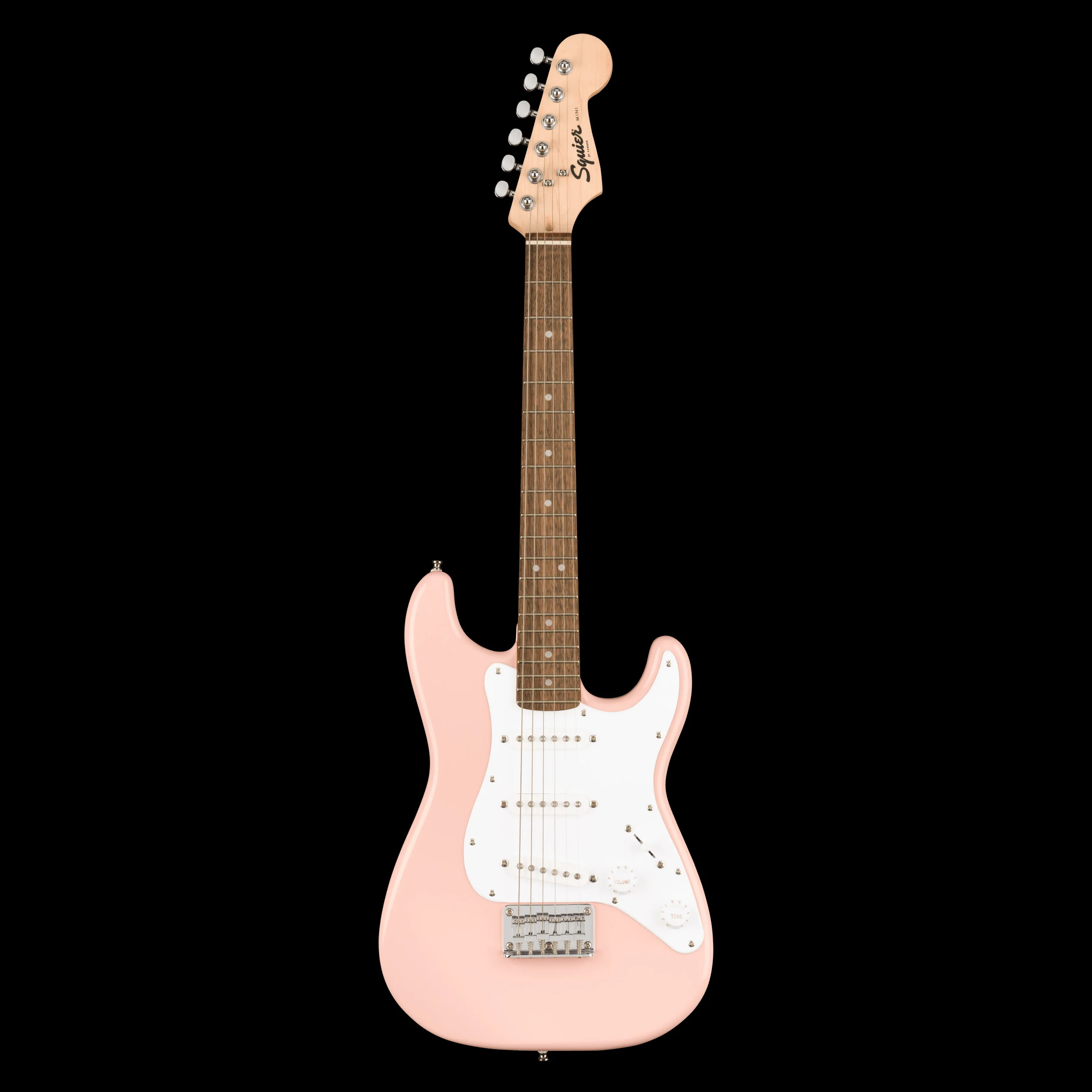 Squier Mini Stratocaster Shell Pink Electric Guitar - Image 2
