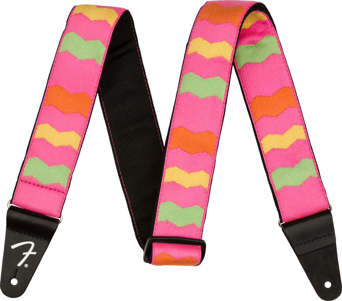 Fender MonoNeon Woven Strap Neon Pink 2" Strap
