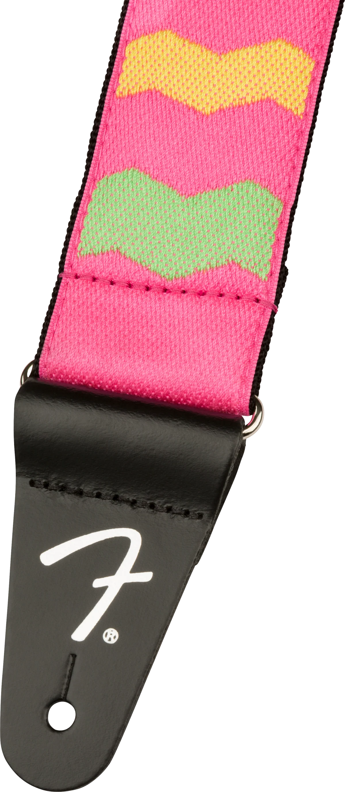 Fender MonoNeon Woven Strap Neon Pink 2" Strap - Image 2