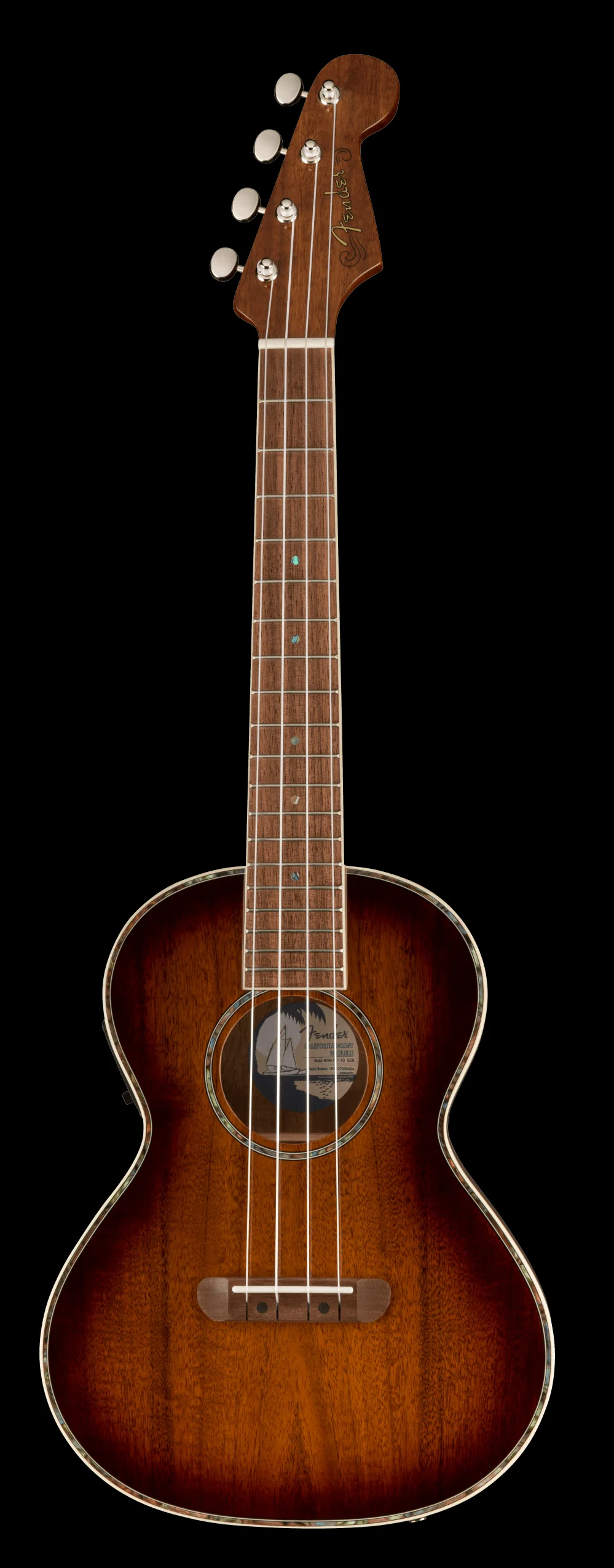 Fender Montecito Tenor Ukulele Shaded Edge Burst With Bag - Image 3