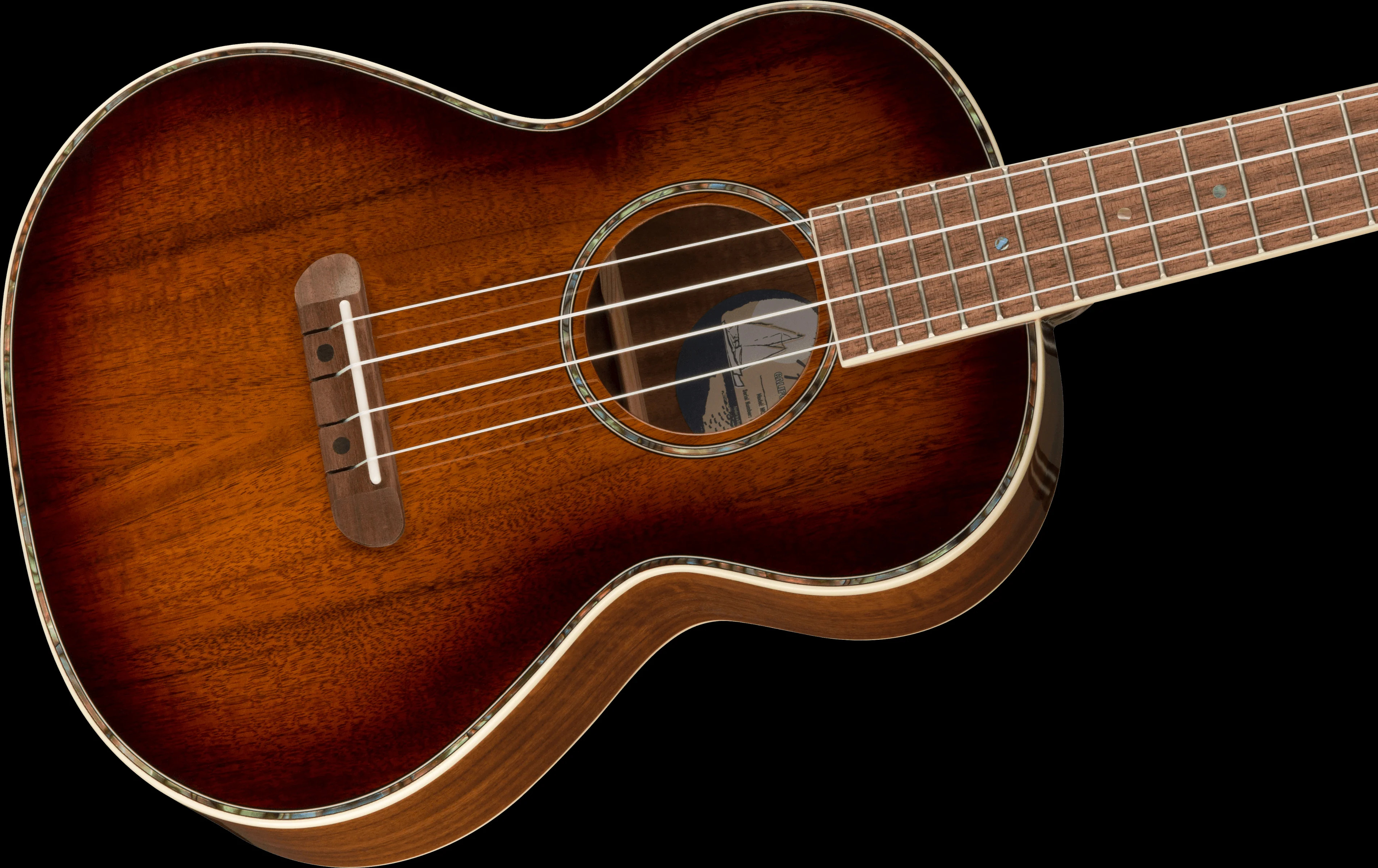 Fender Montecito Tenor Ukulele Shaded Edge Burst With Bag - Image 4