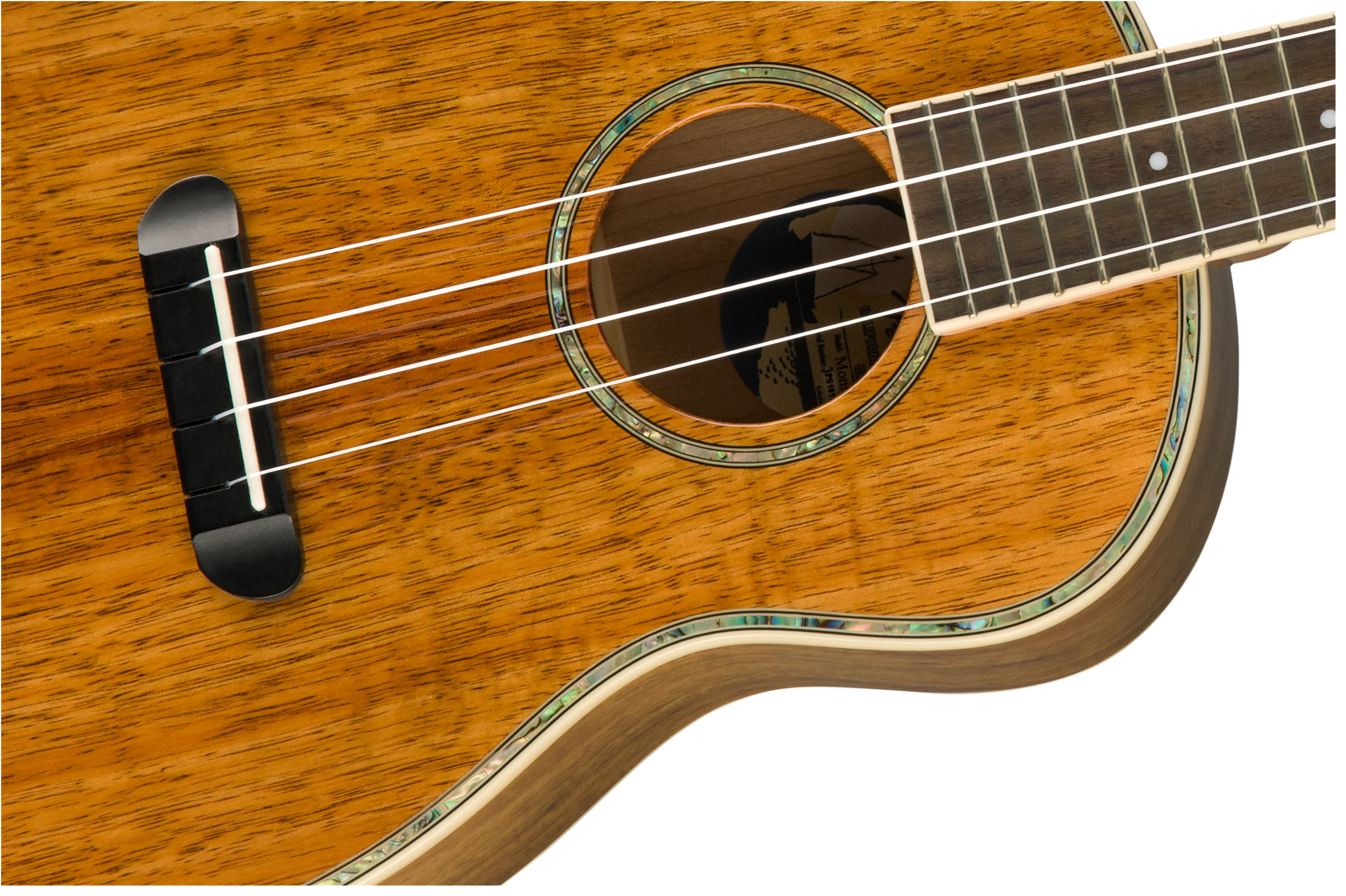 Fender Montecito Tenor Ukulele Walnut Fingerboard Natural With Bag - Image 4