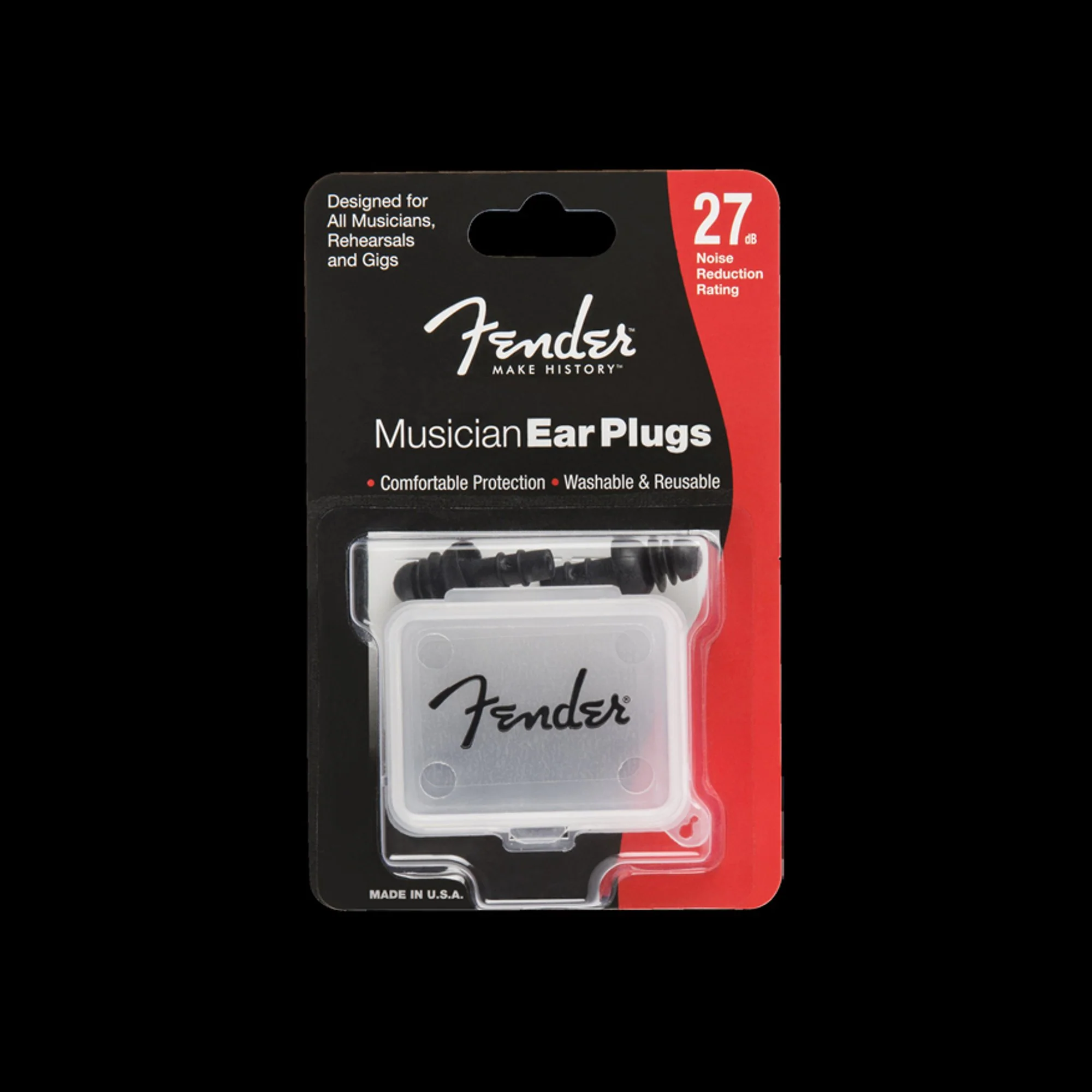 Fender Musician Series Black Ear Plugs 27 dB