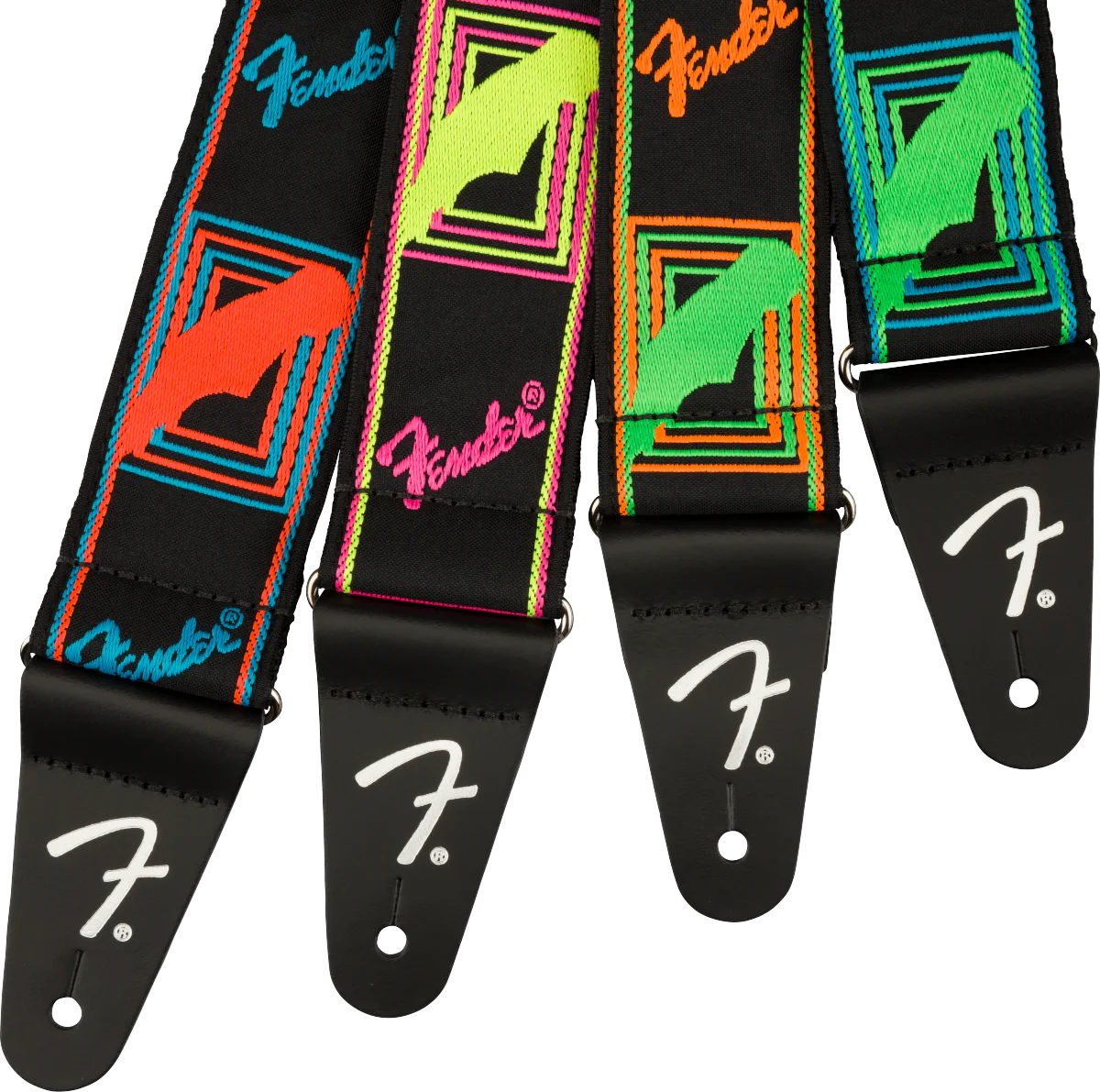 Fender Neon Monogrammed Strap Blue/Orange - Image 2