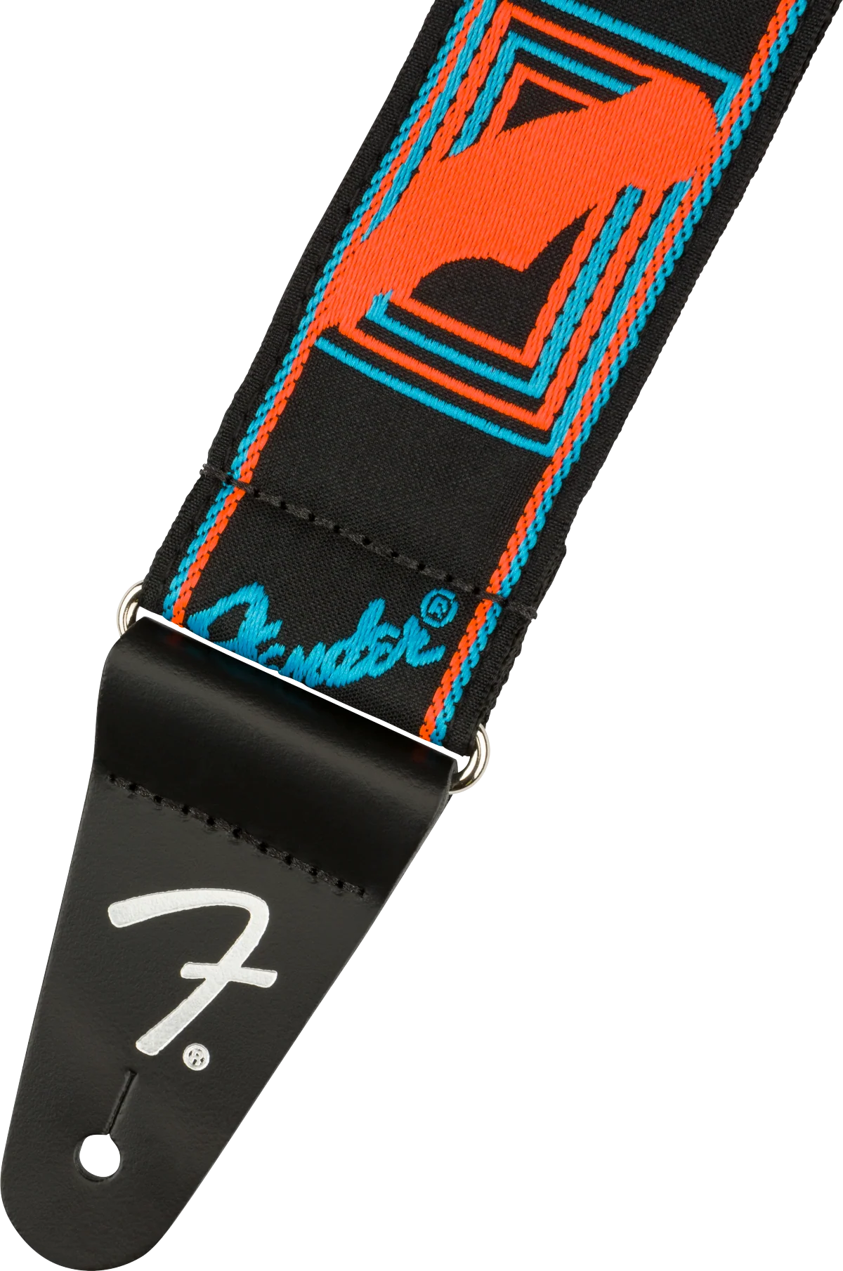 Fender Neon Monogrammed Strap Blue/Orange - Image 4