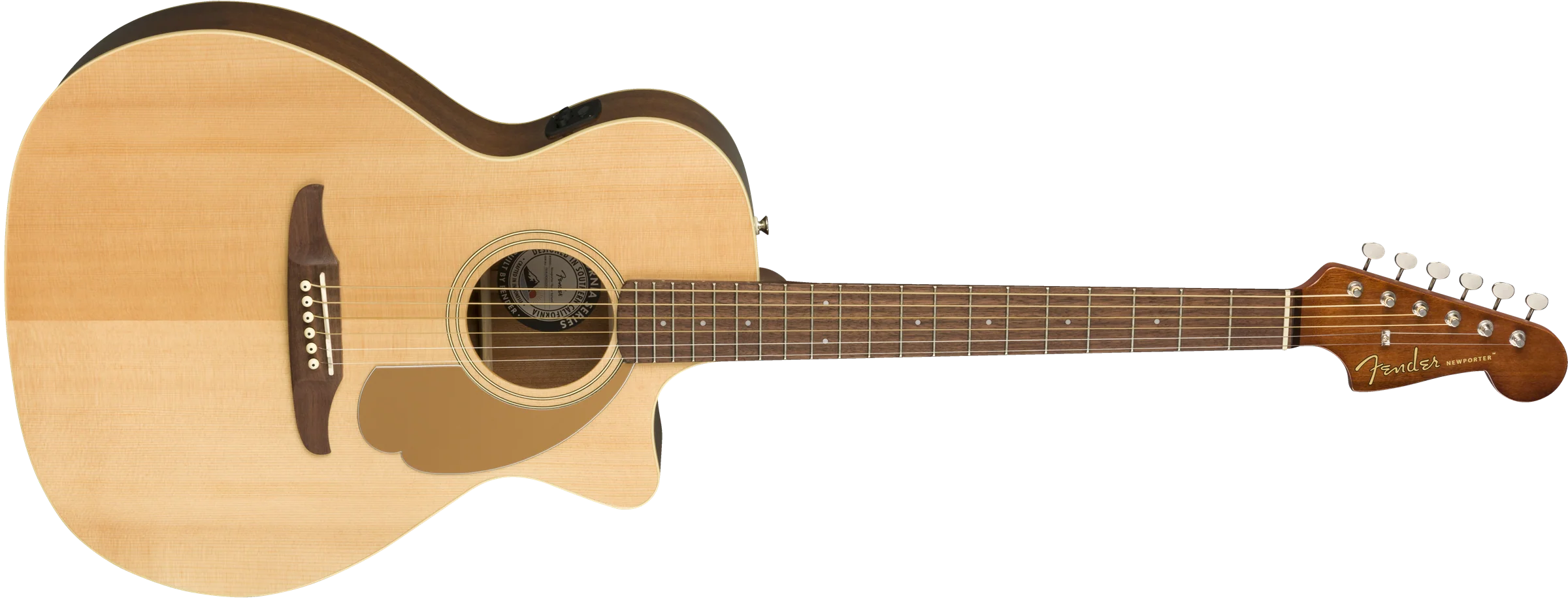Fender Newporter Player Walnut Fingerboard Natural Acoustic Guitar - Image 2