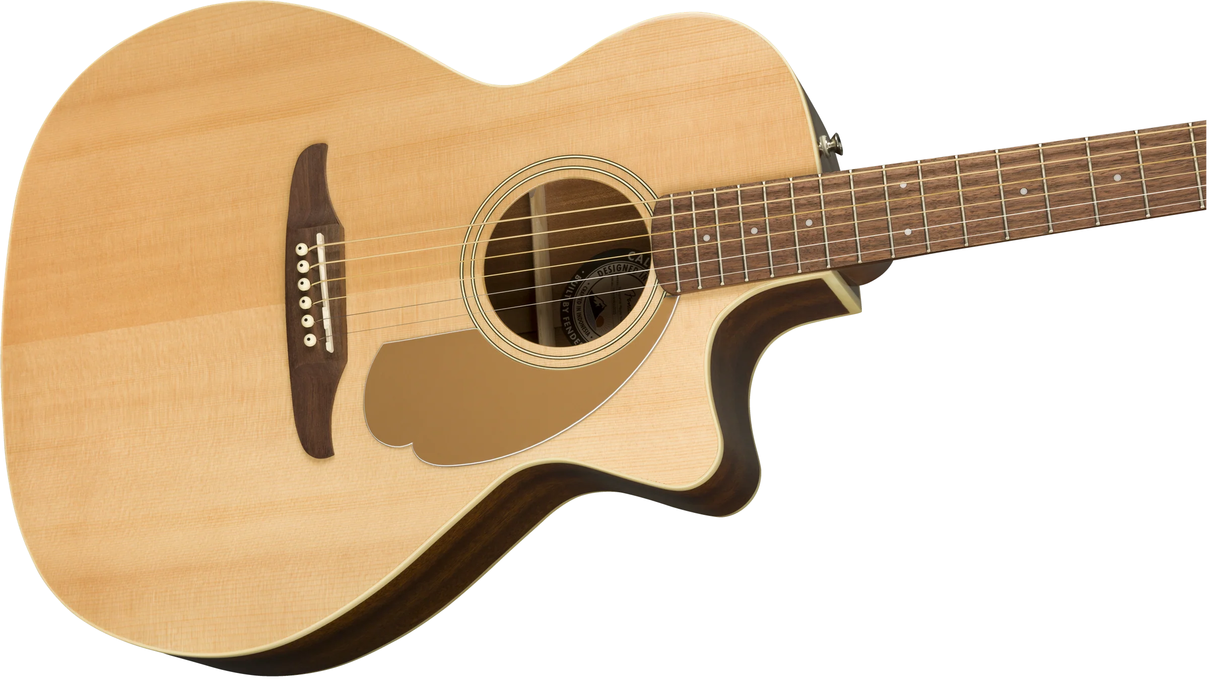Fender Newporter Player Walnut Fingerboard Natural Acoustic Guitar - Image 3