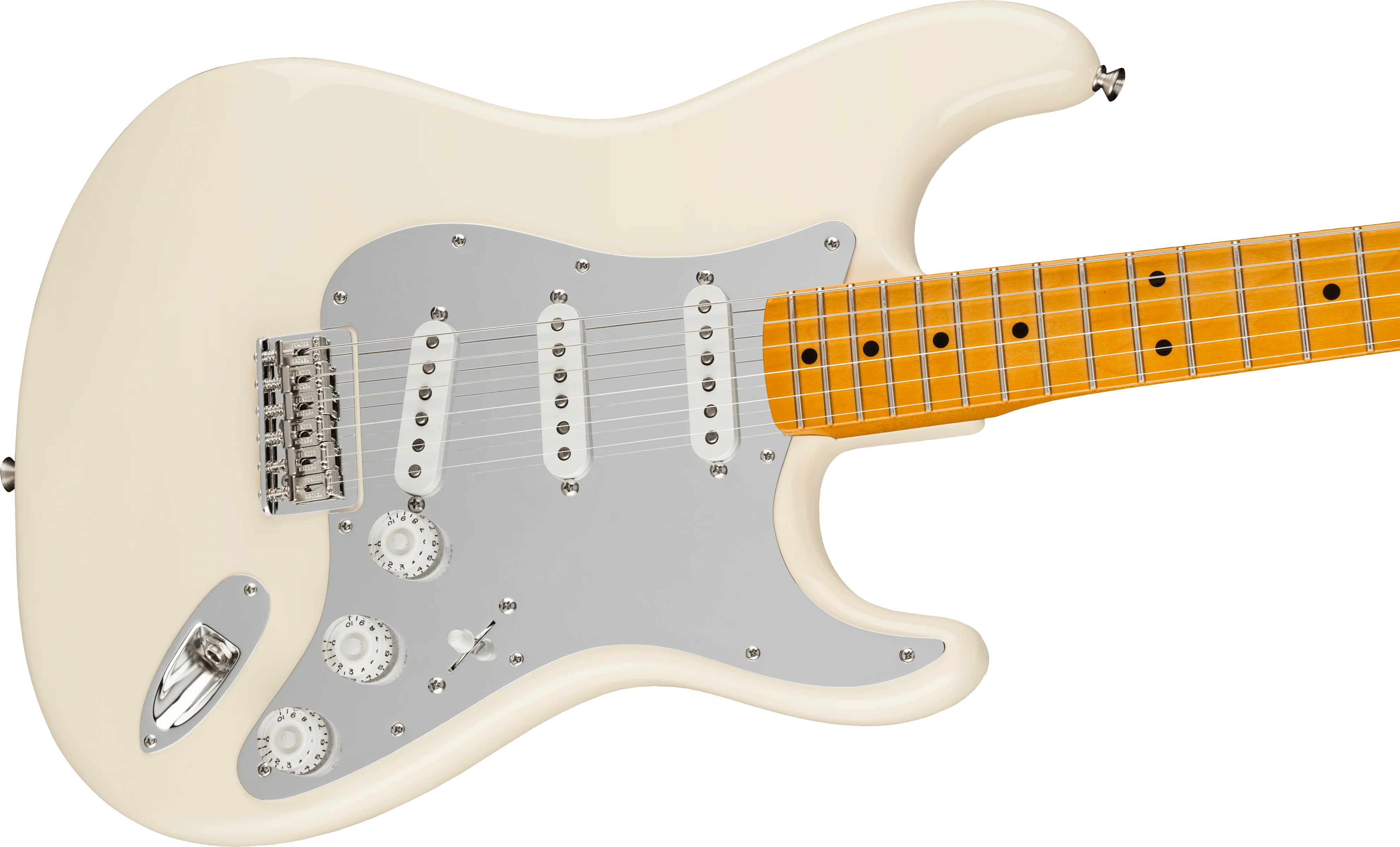Fender Artist Series Nile Rodgers Hitmaker Stratocaster Maple Fingerboard Olympic White with Case - Image 3
