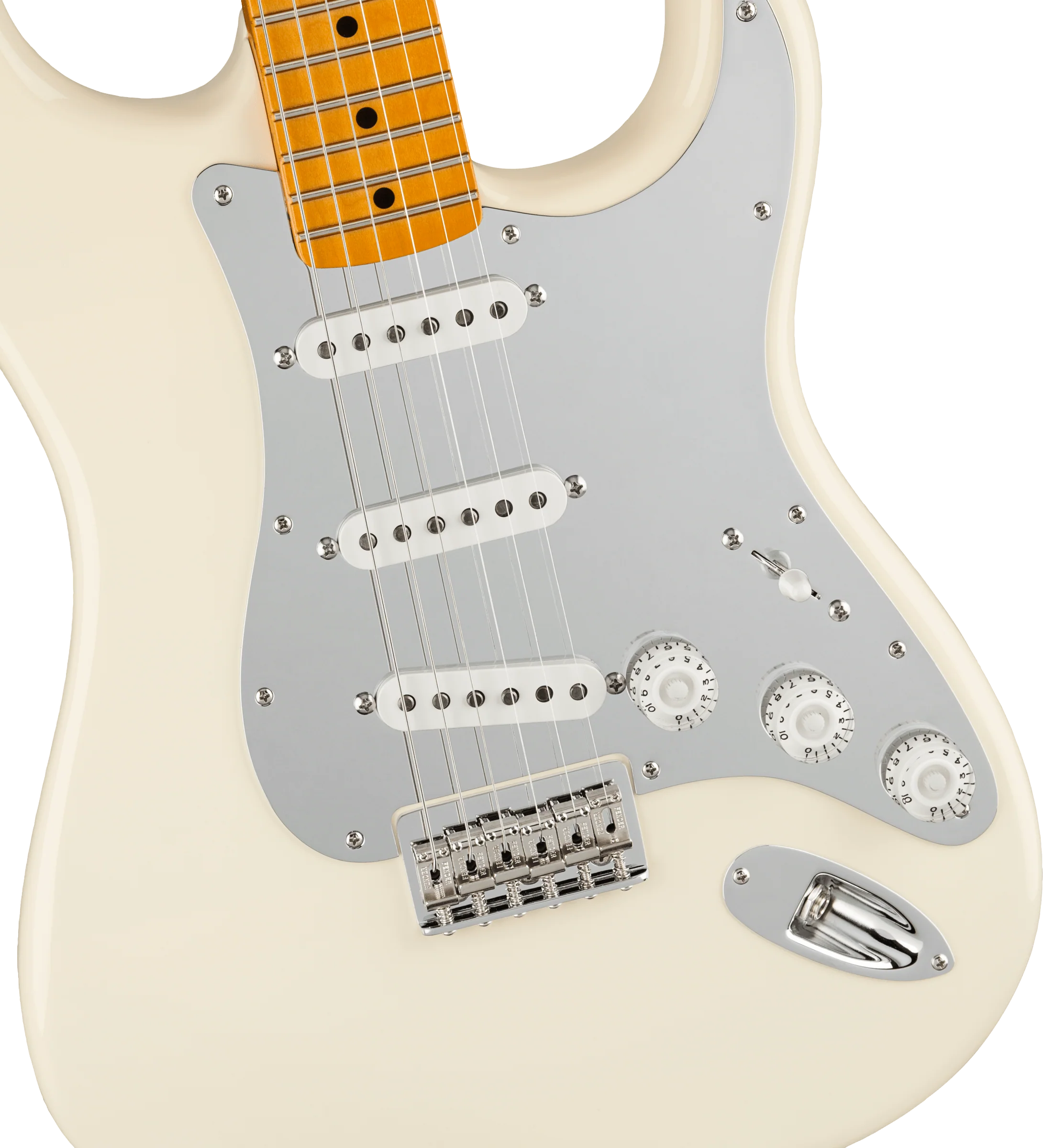 Fender Artist Series Nile Rodgers Hitmaker Stratocaster Maple Fingerboard Olympic White with Case - Image 4