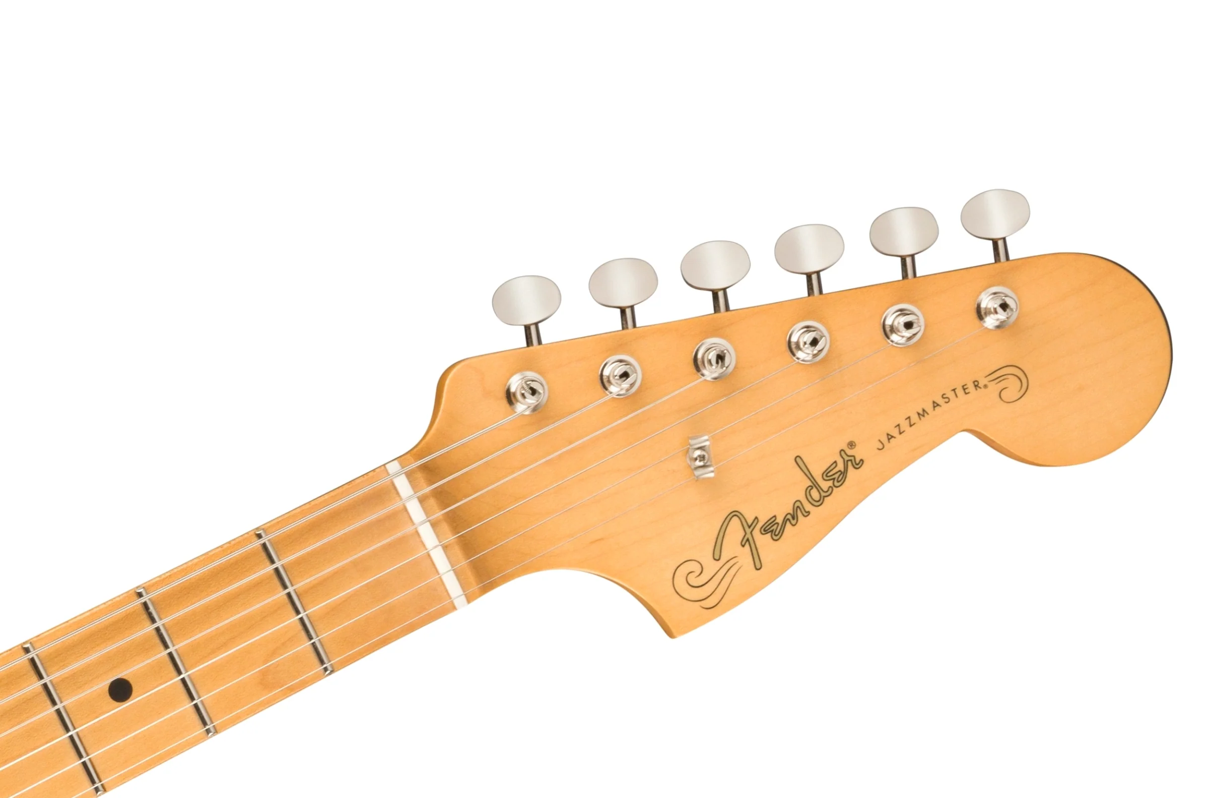 Fender Noventa Jazzmaster Maple Fingerboard Fiesta Red Electric Guitar - Image 6