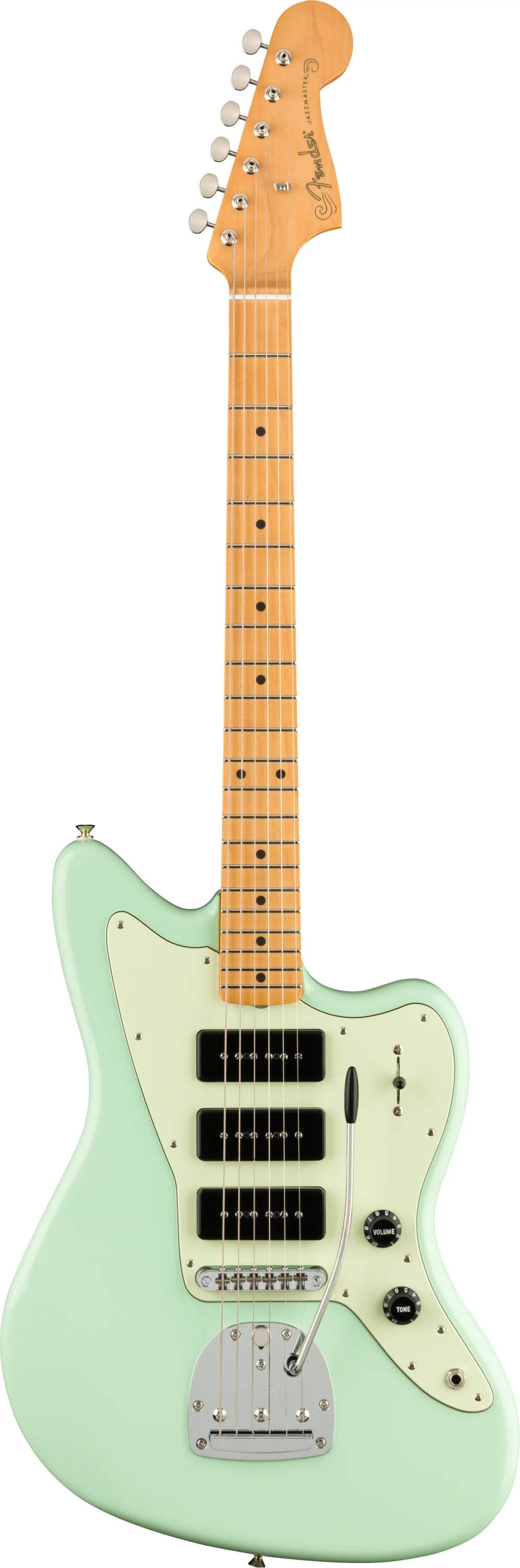 Fender Noventa Jazzmaster Maple Fingerboard Surf Green Electric Guitar - Image 2