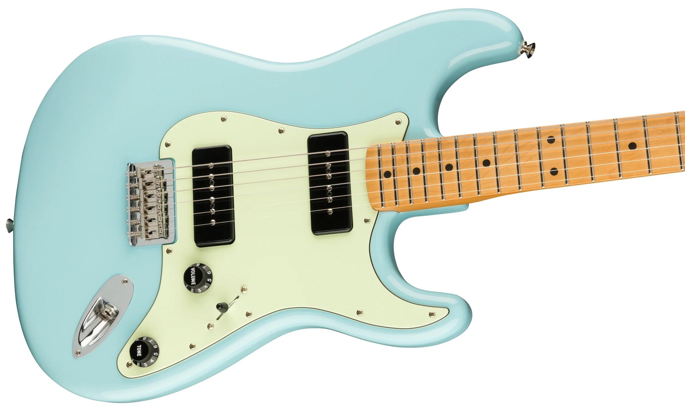 Fender Noventa Stratocaster Maple Fingerboard Daphne Blue Electric Guitar - Image 5