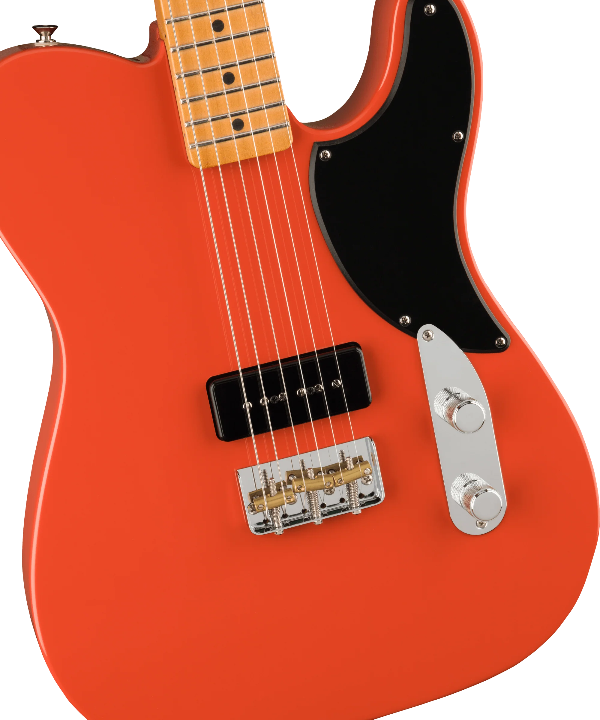 Fender Noventa Telecaster Maple Fingerboard Fiesta Red Electric Guitar - Image 4