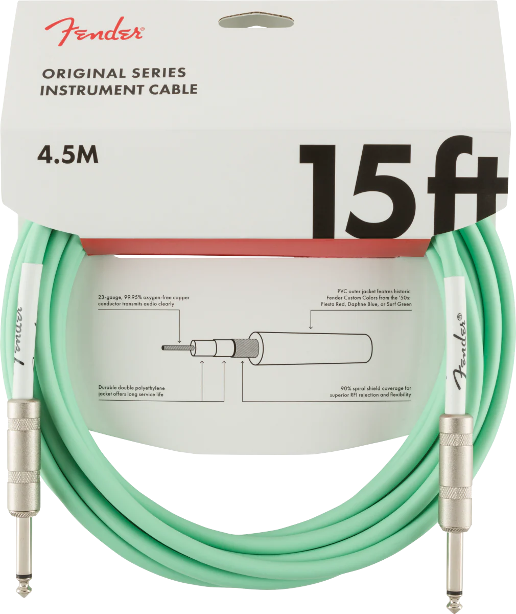 Fender Original 15ft. Instrument Cable Surf Green - 990515058