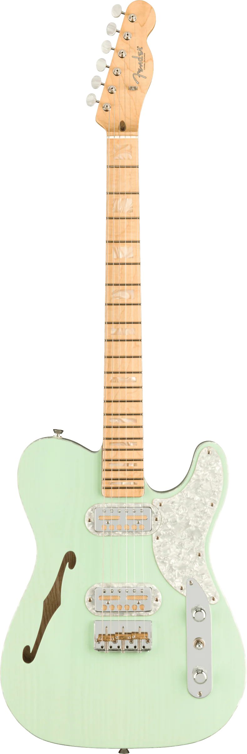 Fender Parallel Universe II Tele Mágico Maple Fingerboard Transparent Surf Green - Image 2