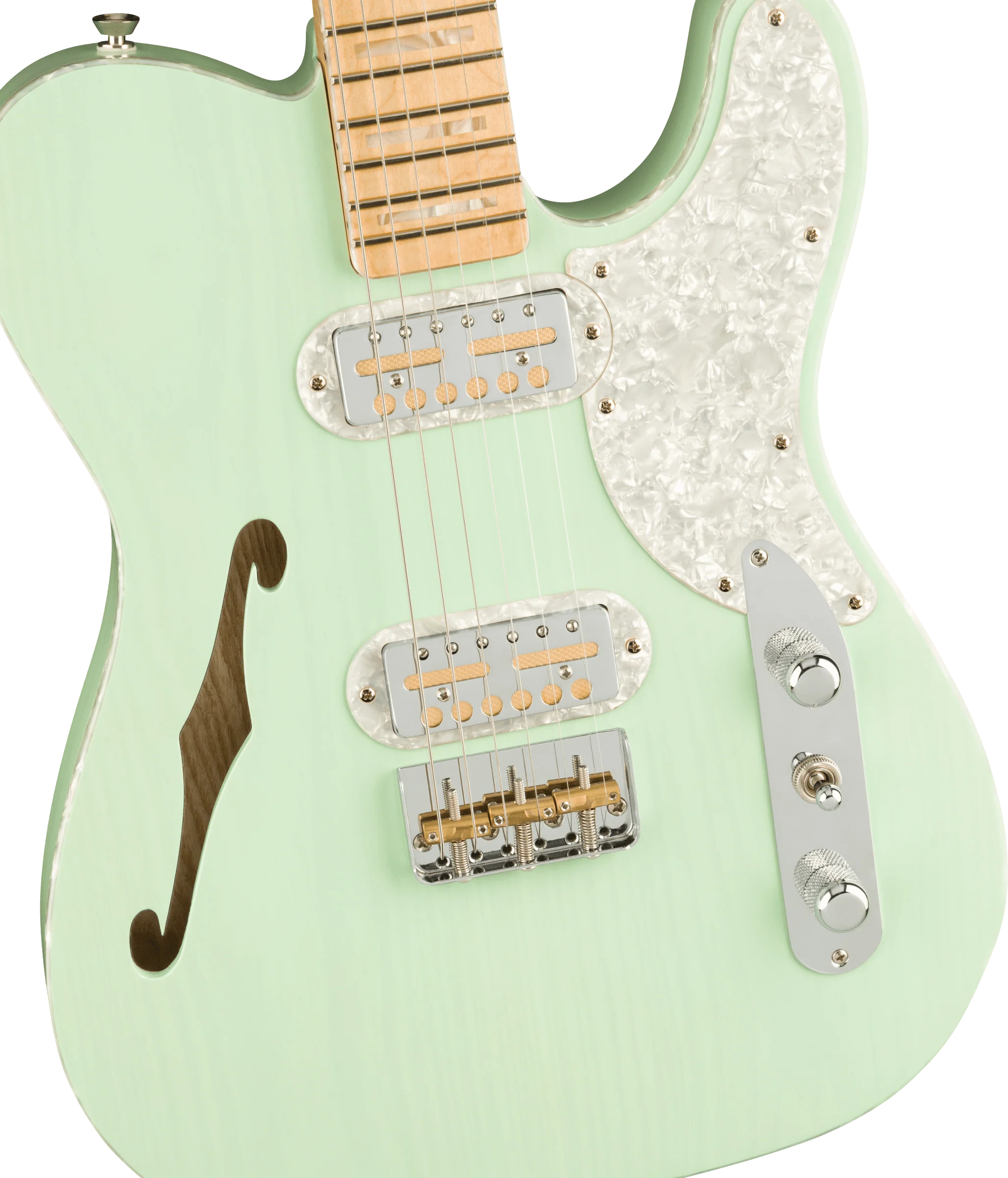 Fender Parallel Universe II Tele Mágico Maple Fingerboard Transparent Surf Green - Image 4