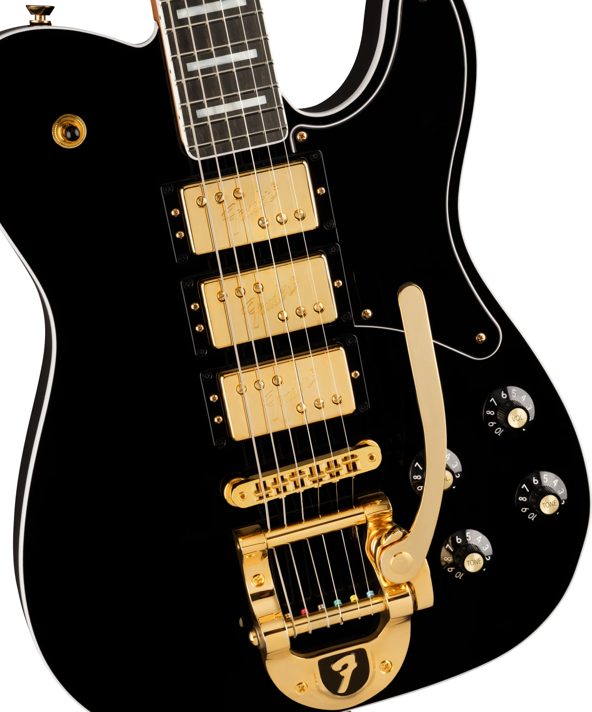 Fender Parallel Universe Volume II Troublemaker Tele Custom with Bigsby Ebony Fingerboard Black Electric Guitar - Image 3